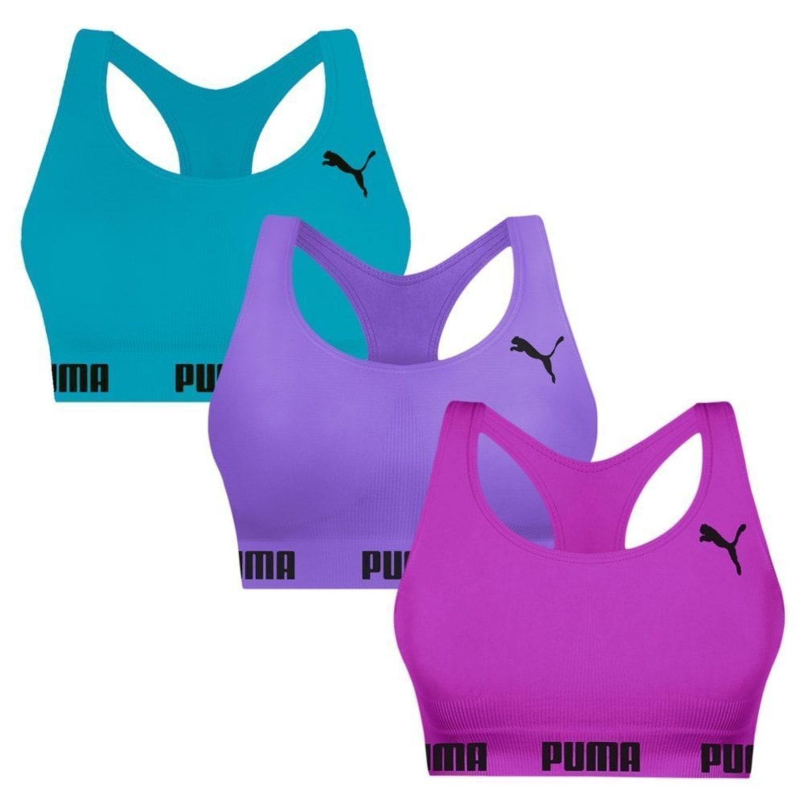 Kit 3 Tops Puma Nadador Sem Costura Feminino – Rosa – puma