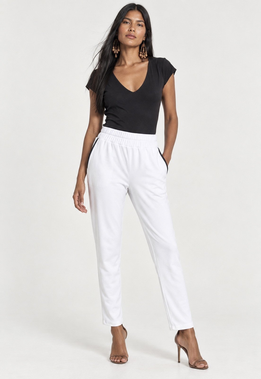 Calça Amazonia Vital Montaria Nina Malha Branco Eclipse