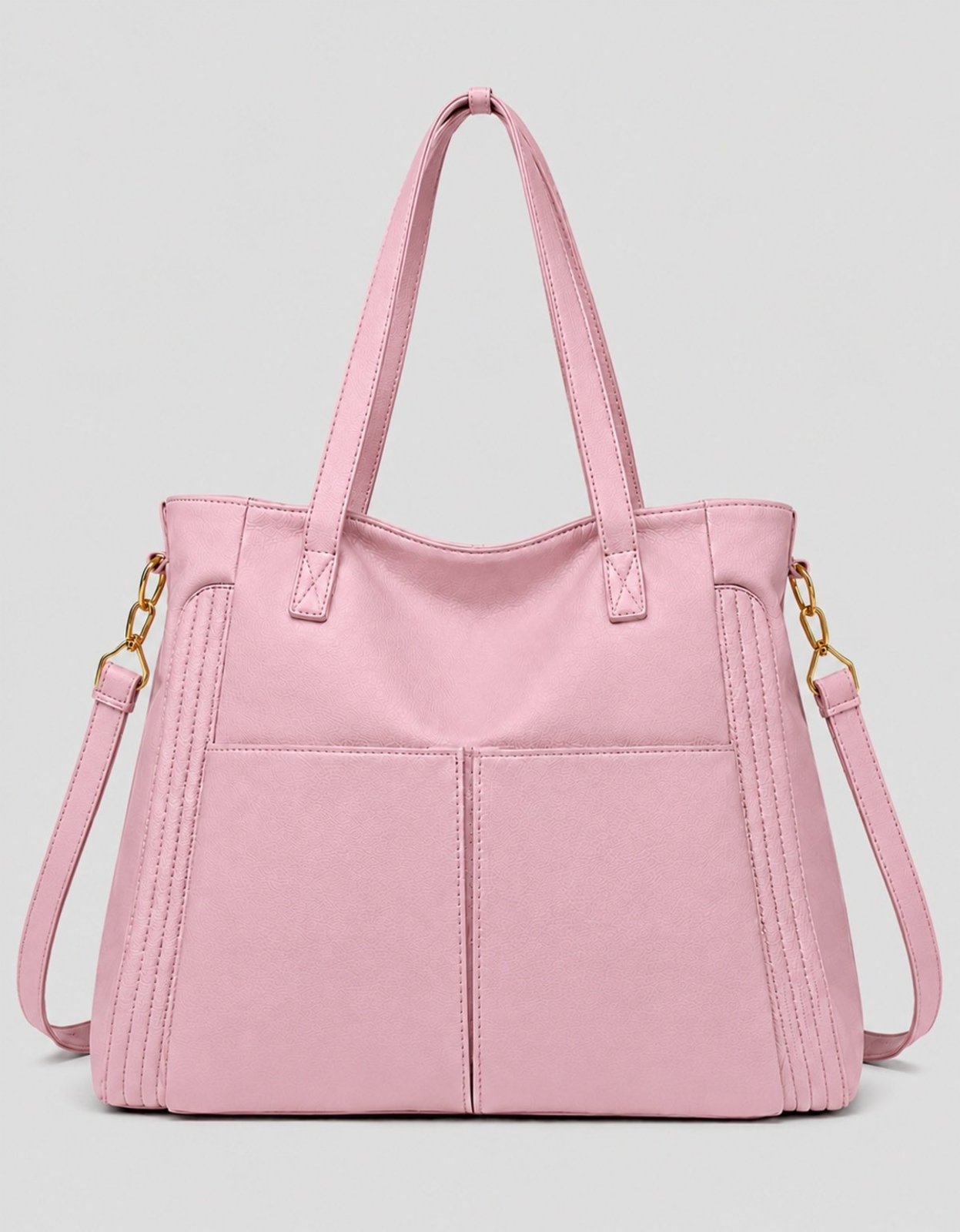 Bolsa Feminina Transversal Grande De Ombro Alça Tote Bag Rosa