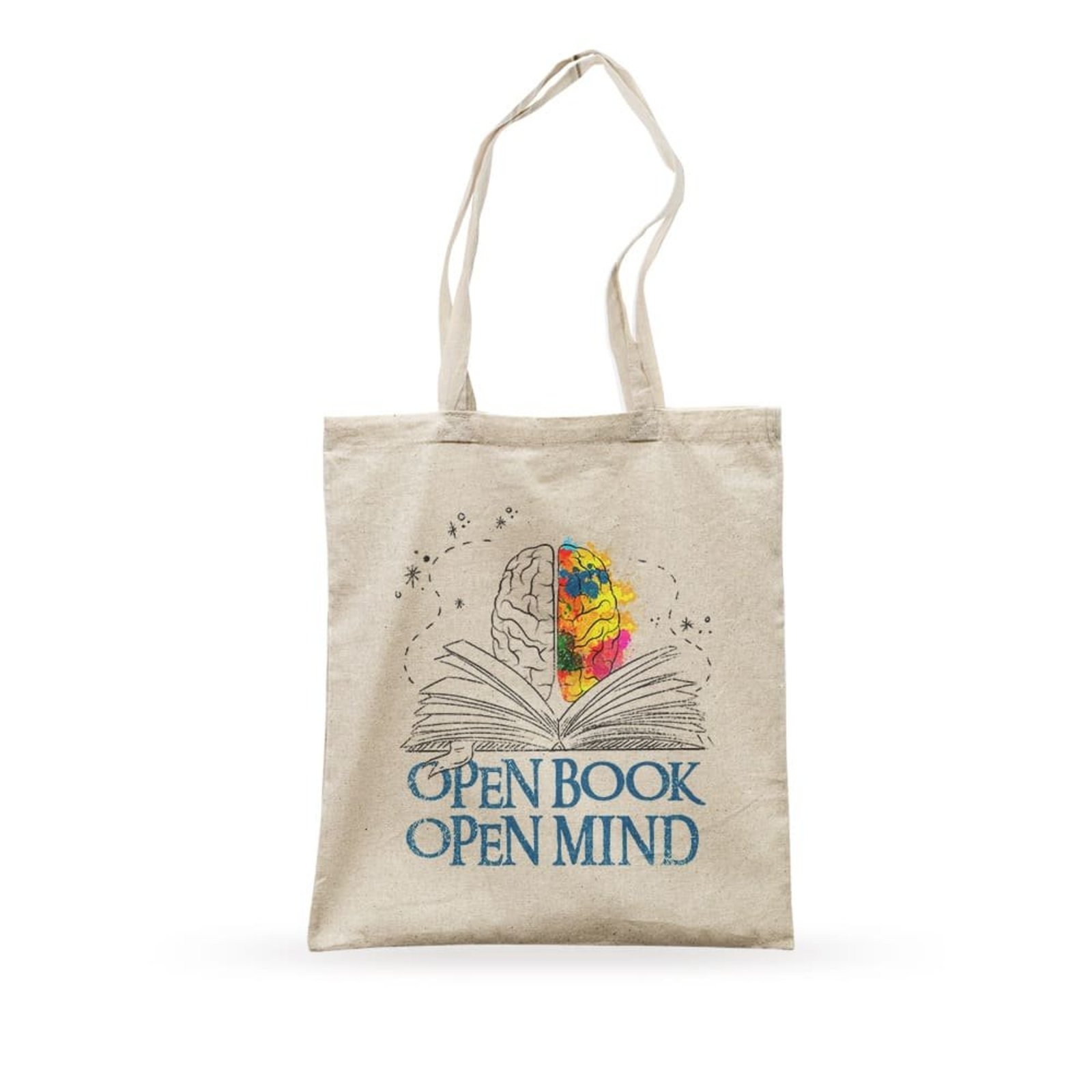 Ecobag Open Book Open Mind - Bege - Casual - Studio Geek