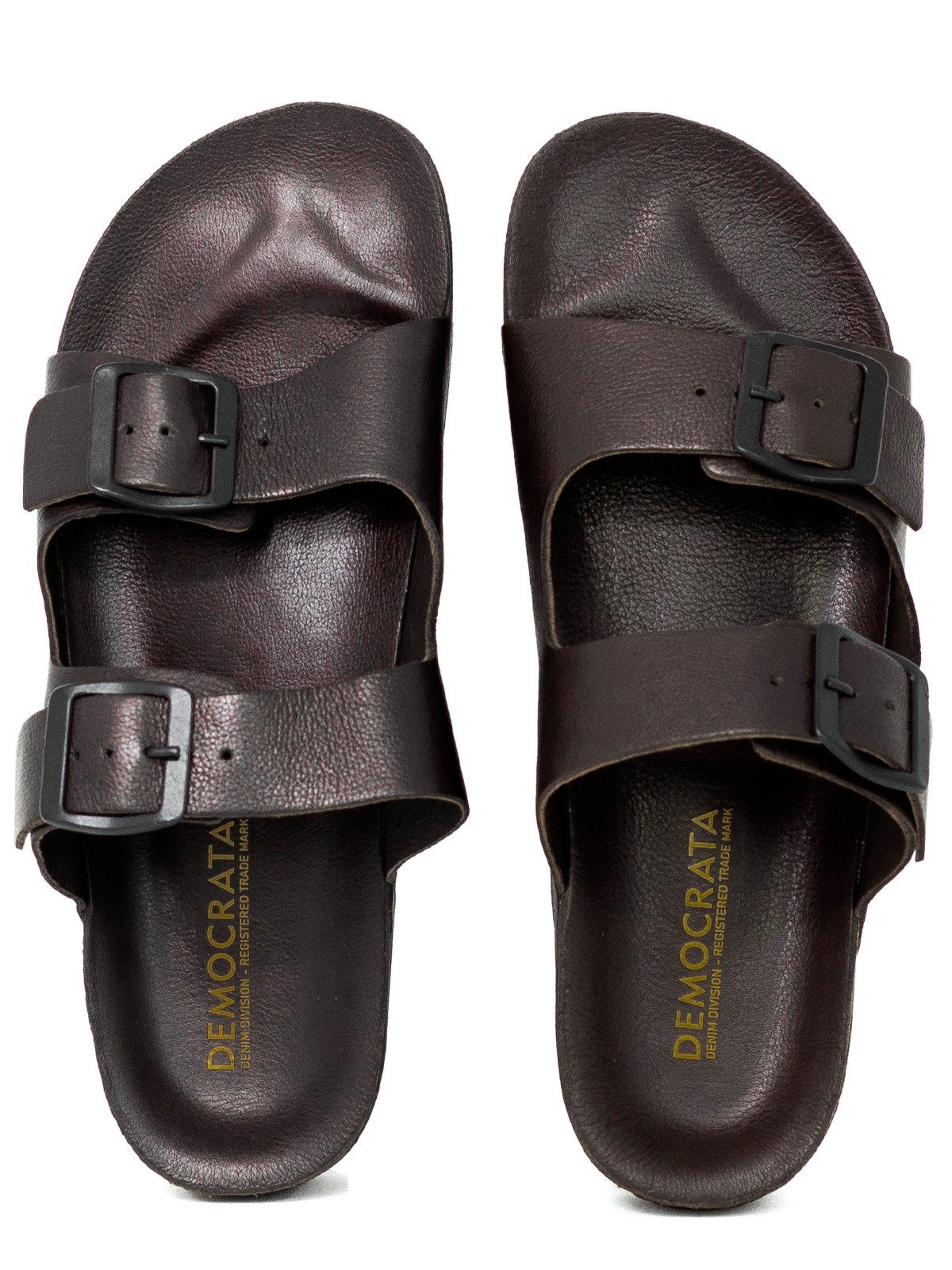 Sandália Masculina Democrata Casual Easy Weekend Couro Conforto Marrom Café