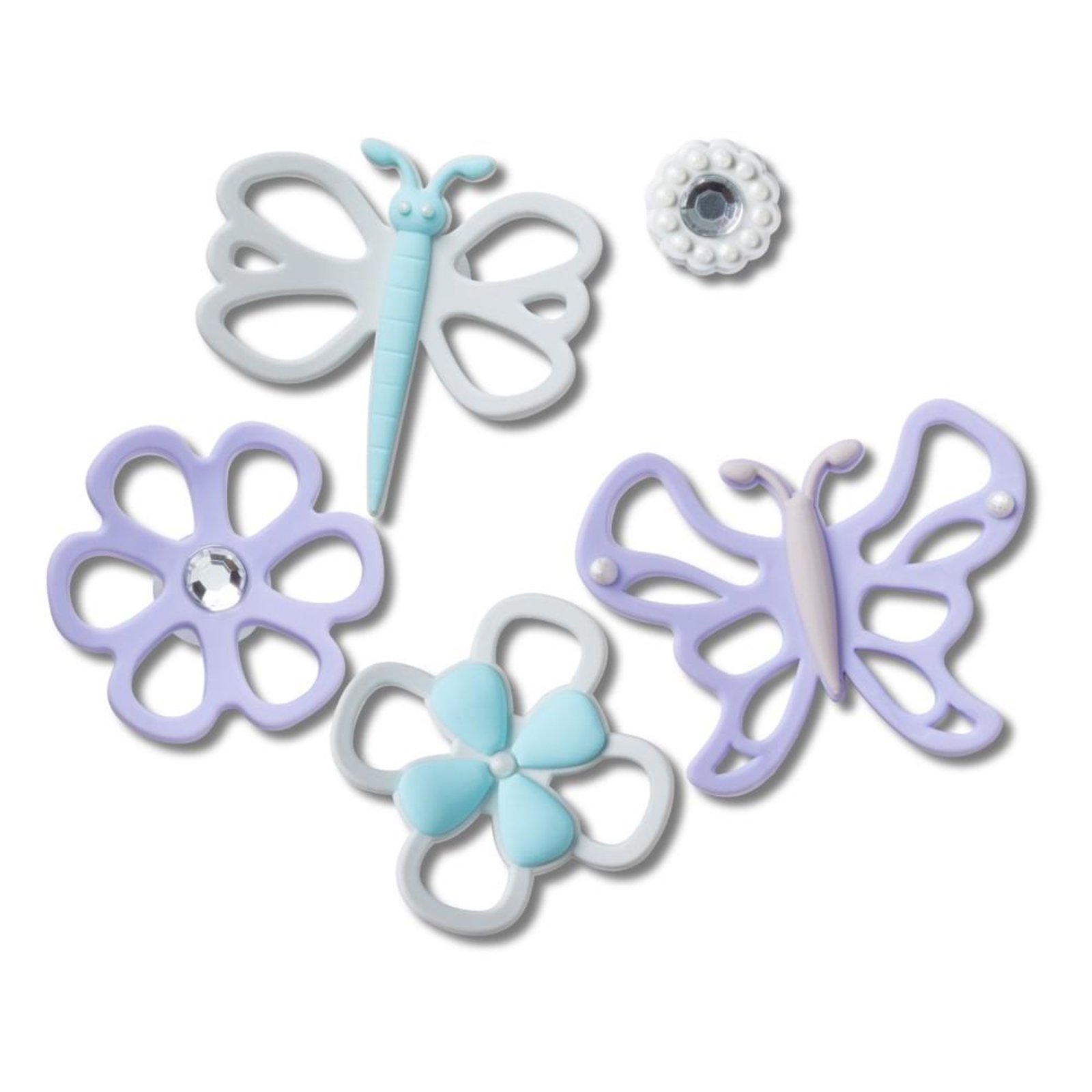 Vista 2 Infantil - Jibbitz™ Recortes de s 5 Pc UNICO Crocs branco