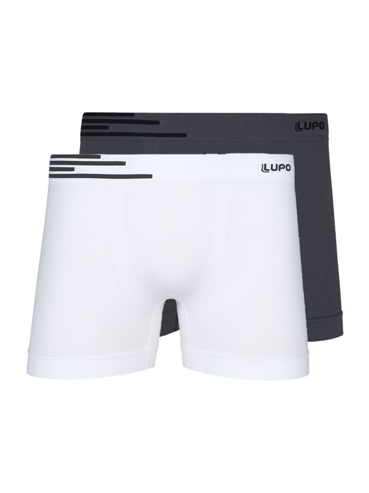Kit com 2 Cuecas Boxer Lupo 436-002 Cinza