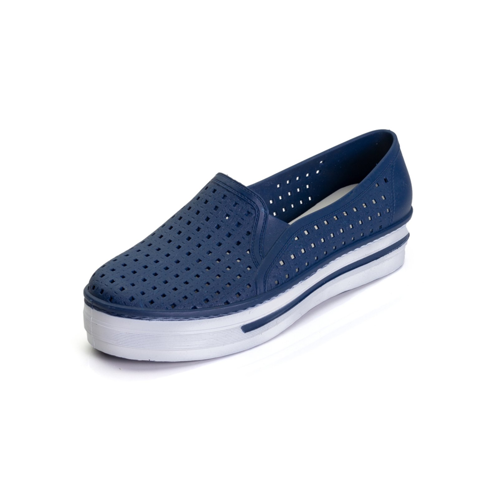 Tenis Plataforma Slip On Feminino Super Confortavel Parishoes Azul
