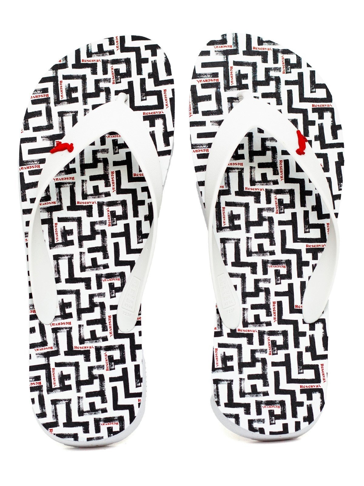 Chinelo Masculino Reserva Go RSV Premium Borracha Branco Labirinto