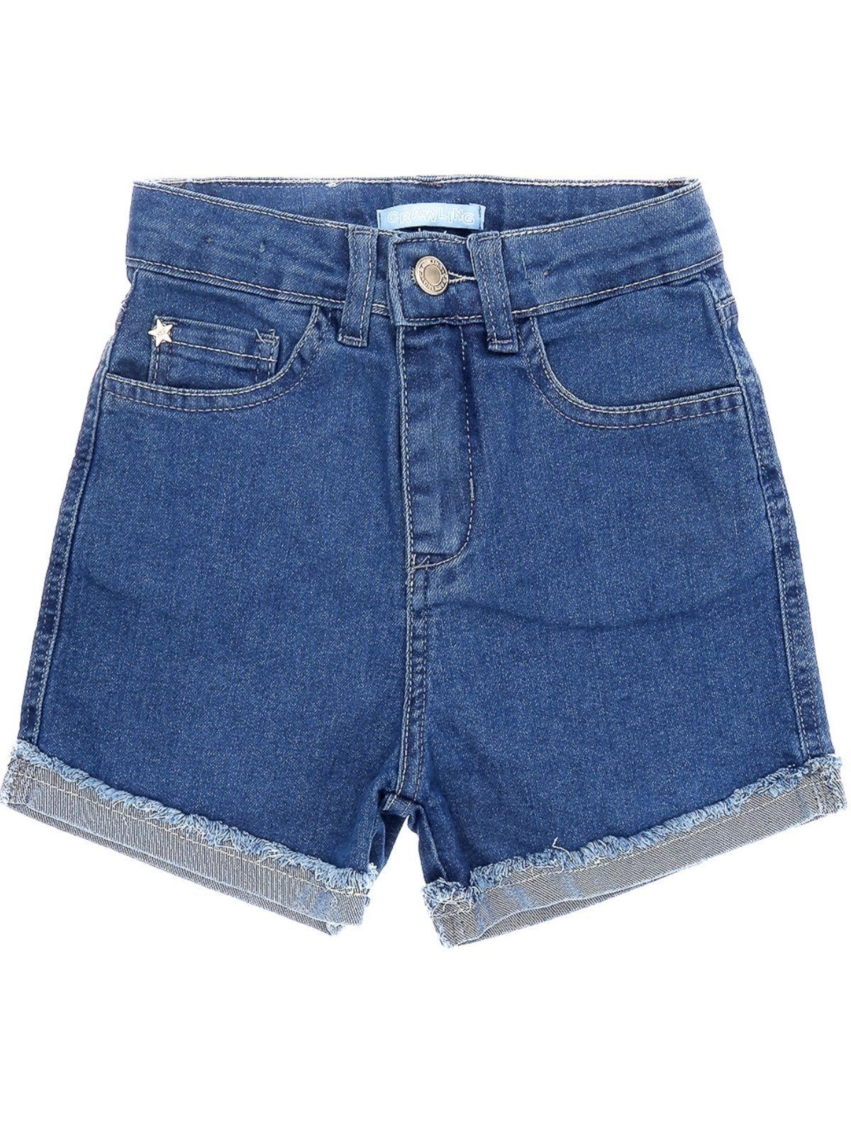 Infantil – Shorts Jeans Azul Mom Feminino