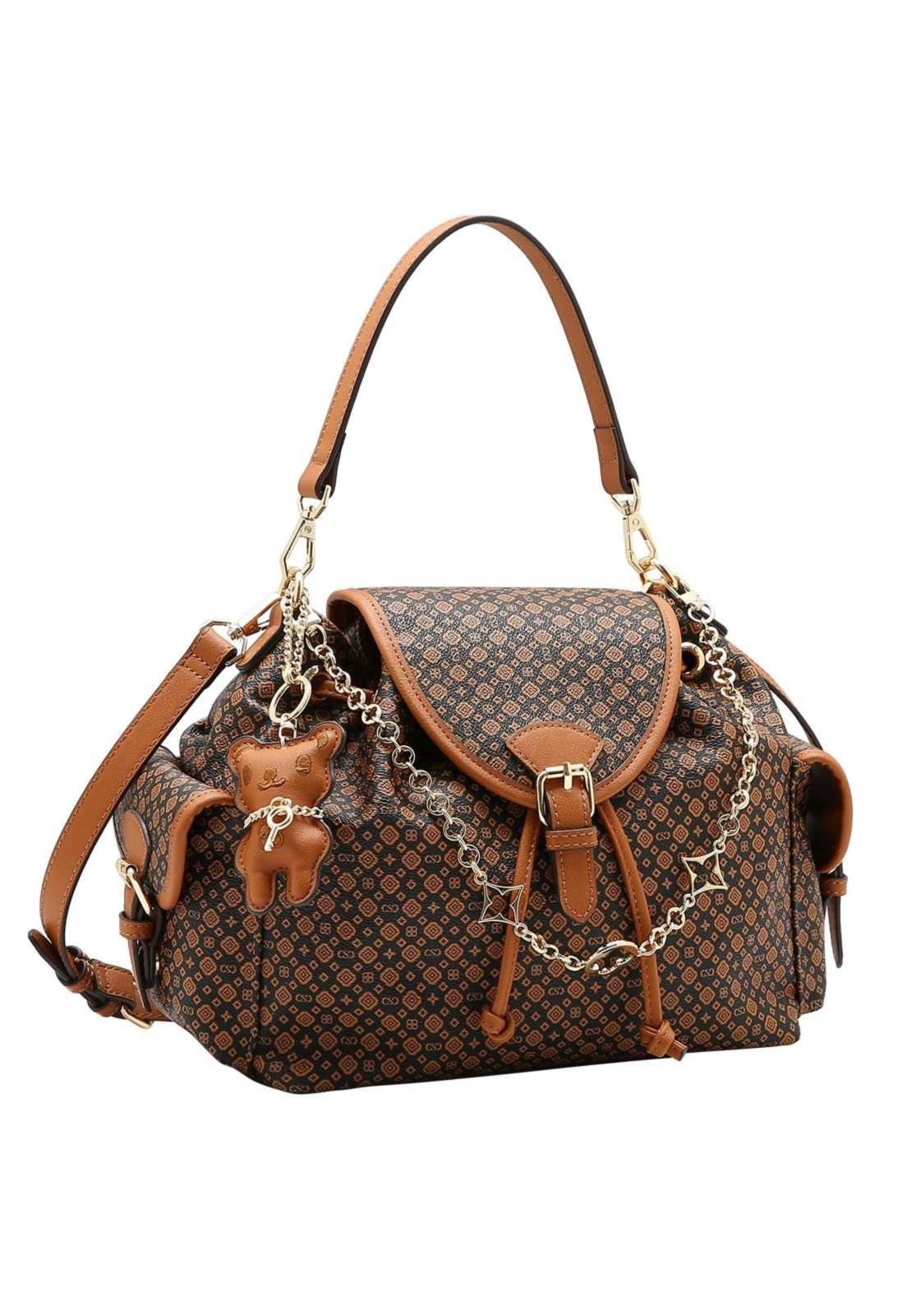 Bolsa Feminina Chenson Versátil Mini Monograma 3485793 Café