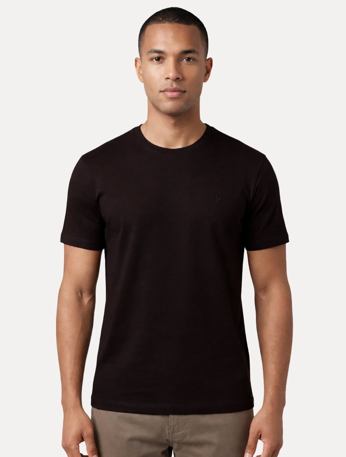 Camiseta Dudalina Regular Piquet Gola Retilinea Marrom Escuro