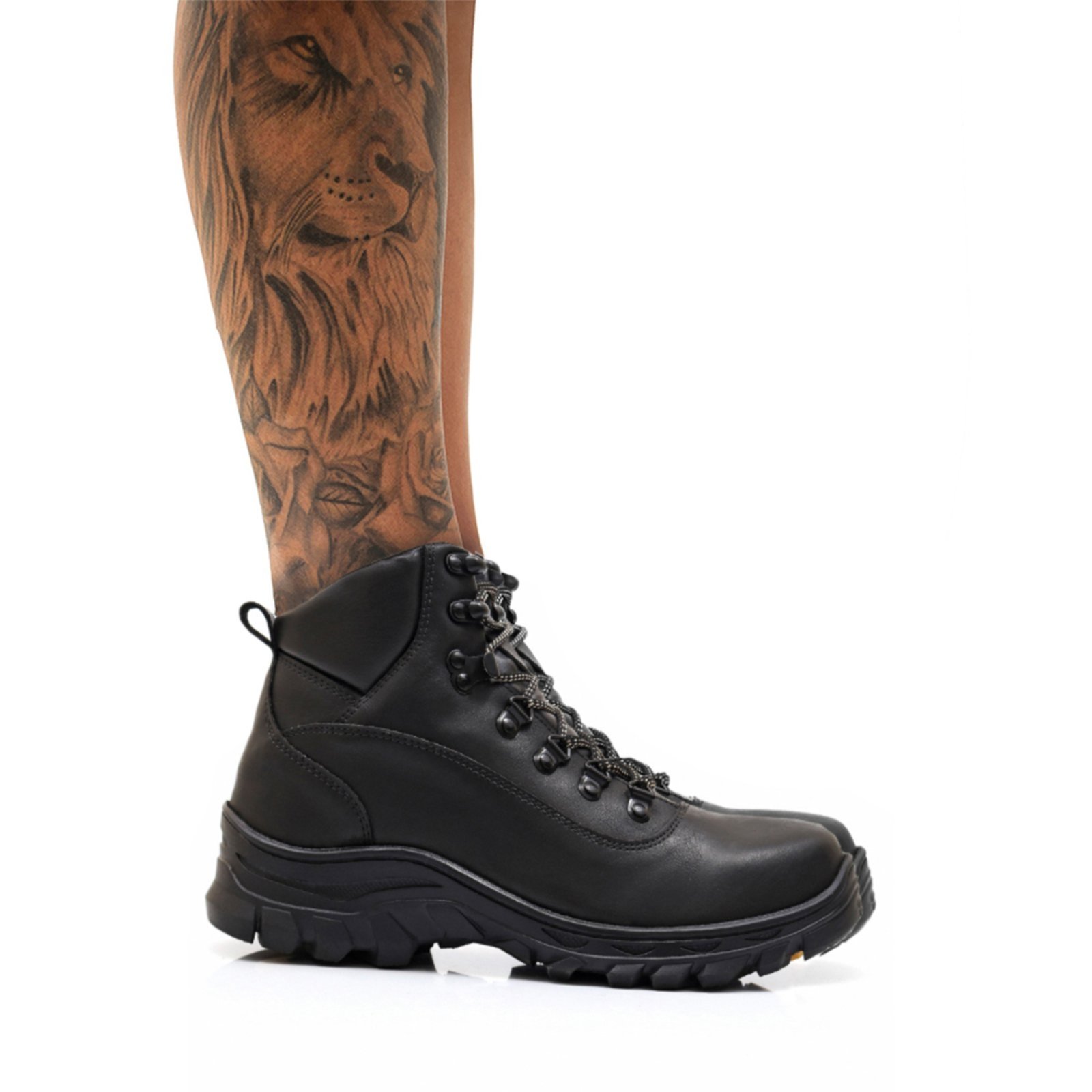 Vista 2 Bota Coturno Masculina Adventure Engenheiro Segurança ÉPICO CALÇADOS preto ÉPICO CALÇADOS preto