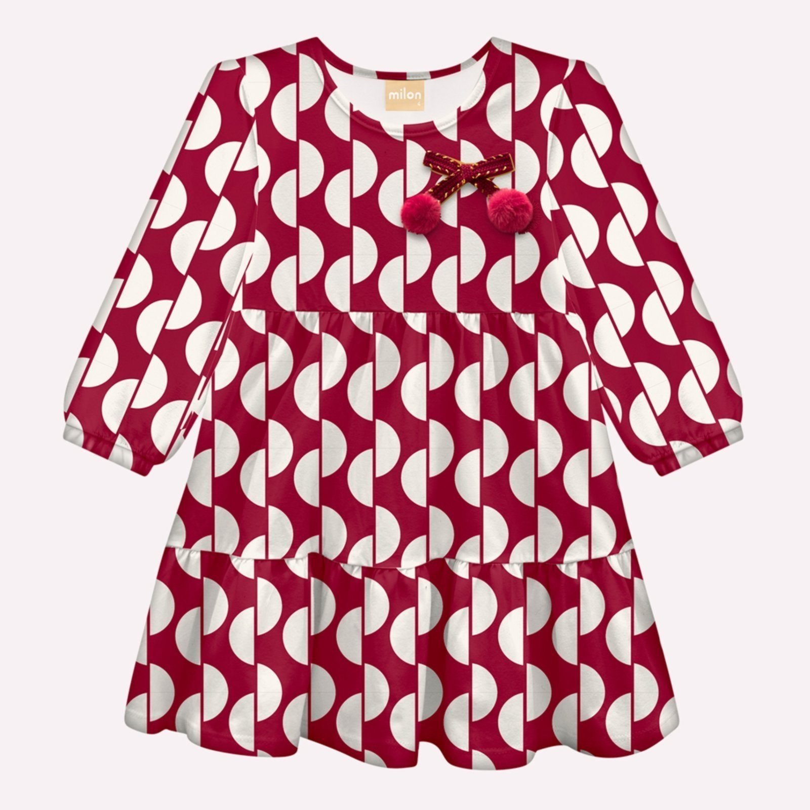 Infantil - Vestido Menina em Cotton Milon