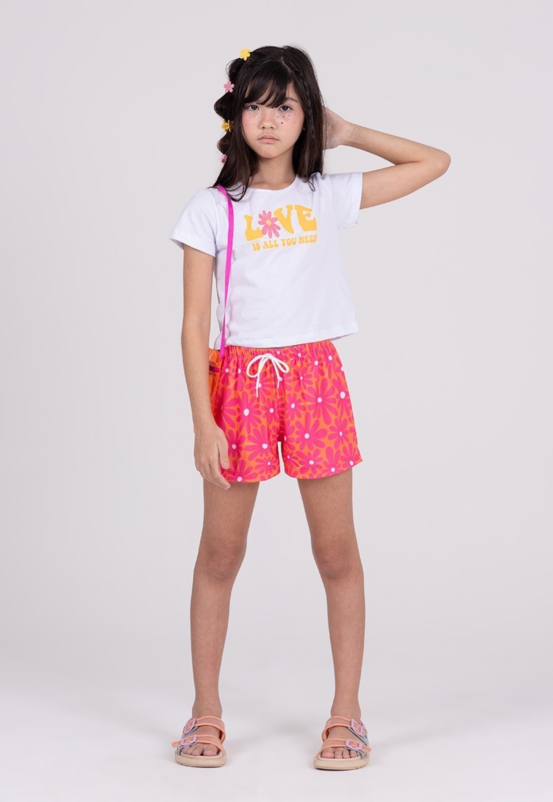 Infantil - Conjunto Cropped Manguinha You Need Branco
