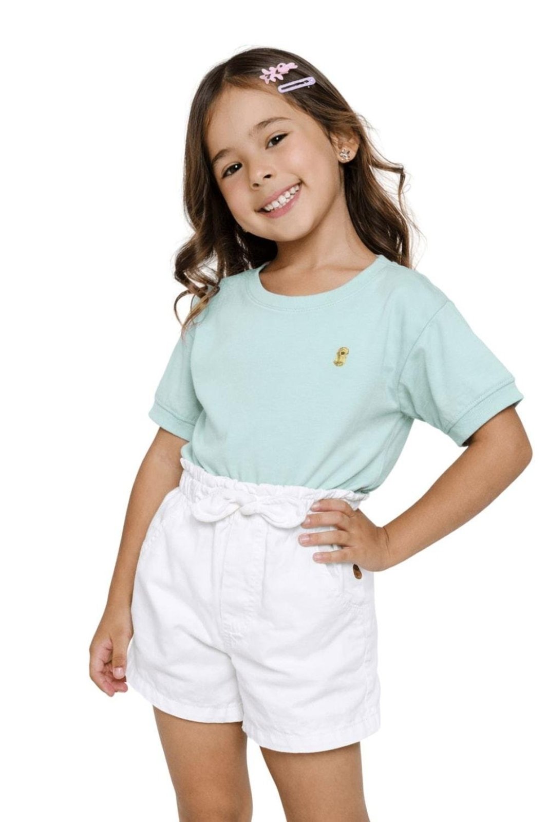 Infantil - Blusa Menina Básico Alphabeto Verde
