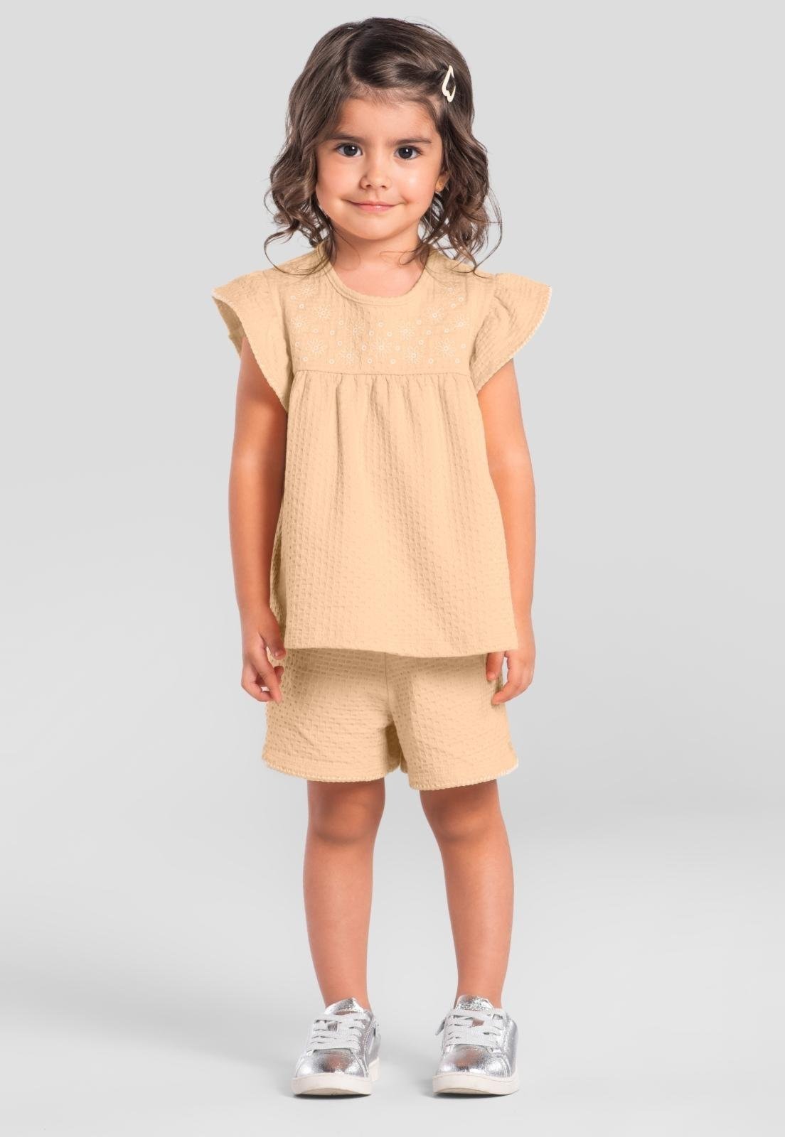 Infantil - Conjunto menina com estampa floral Mundi