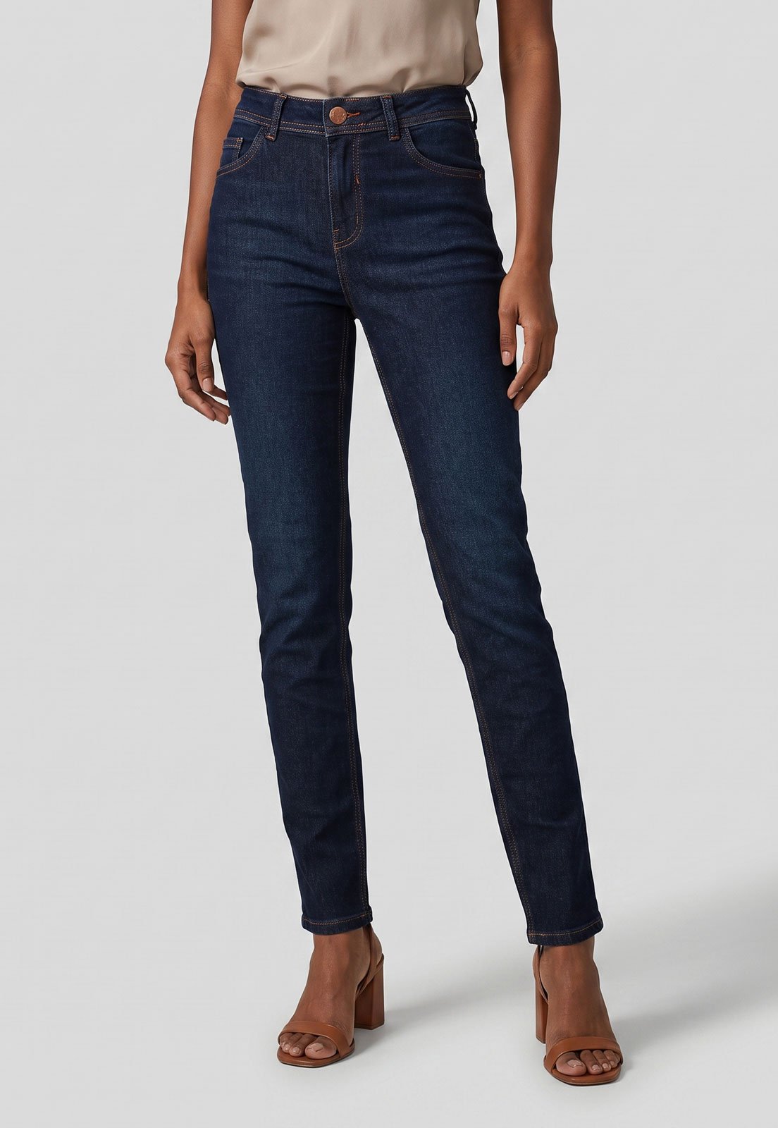 Calça Jeans Feminina Cantão Skinny Azul