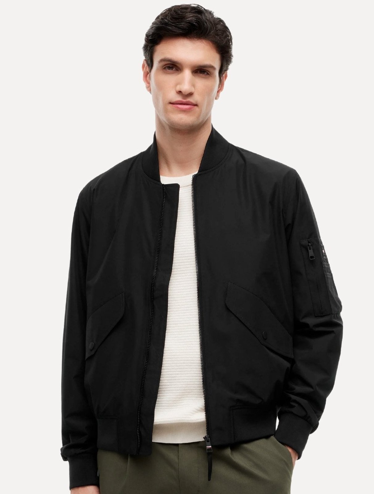 Jaqueta Tommy Hilfiger Regulat Ft Packable Bomber Preto