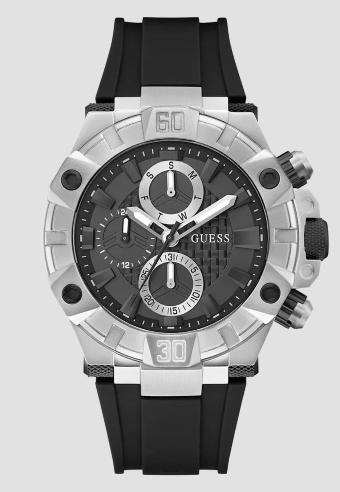 Relógio Guess Multifuncional Preto e Prata