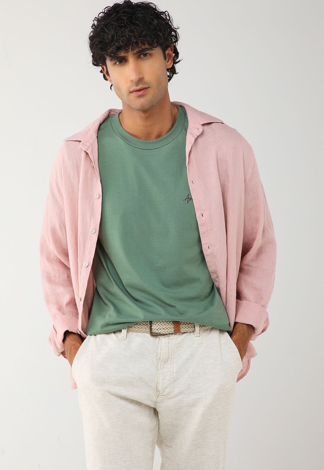 Camiseta Masculina Aramis Logo Peito Verde
