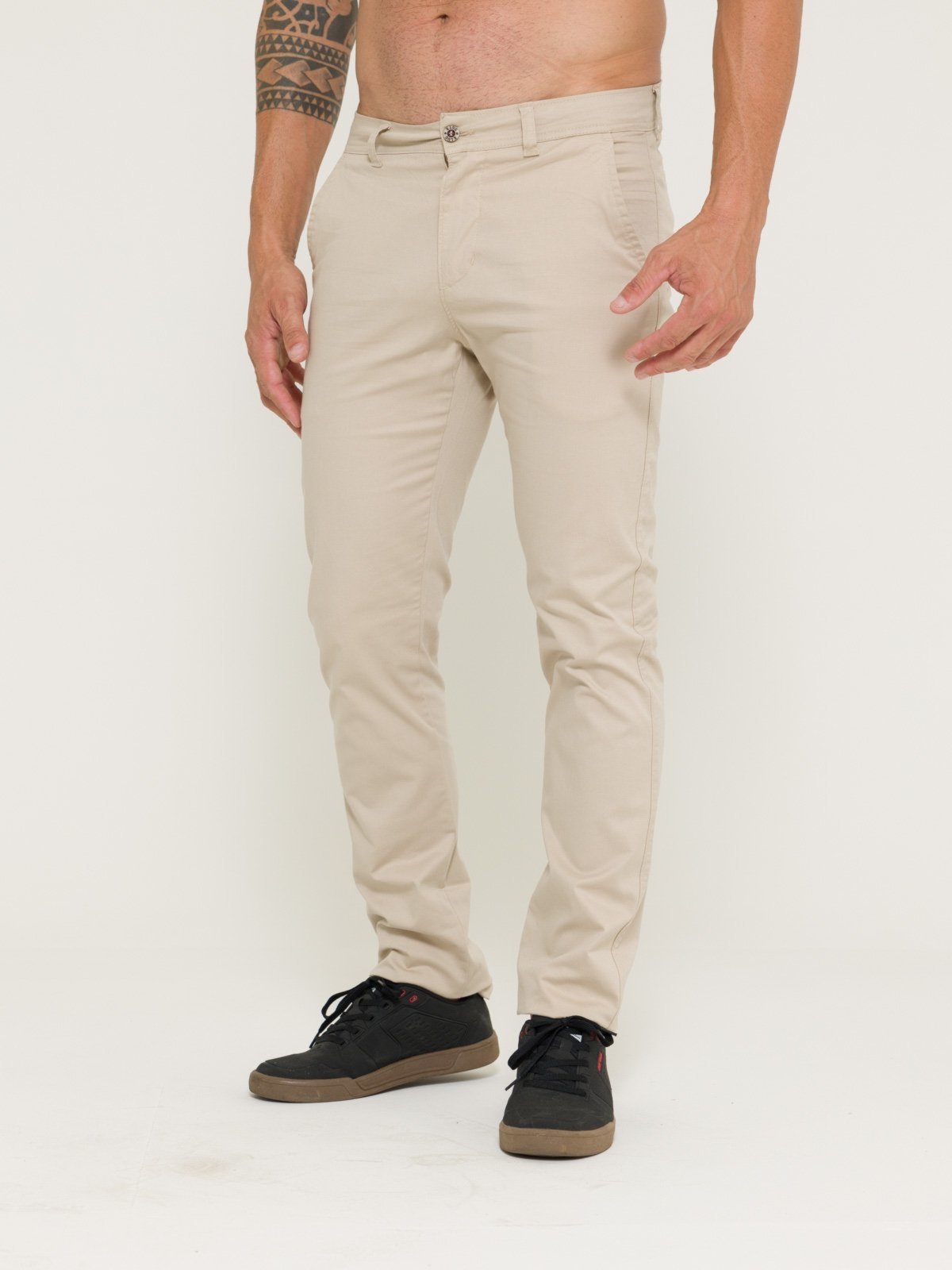 Calça Sarja Klug Bolso-Faca Bege Areia