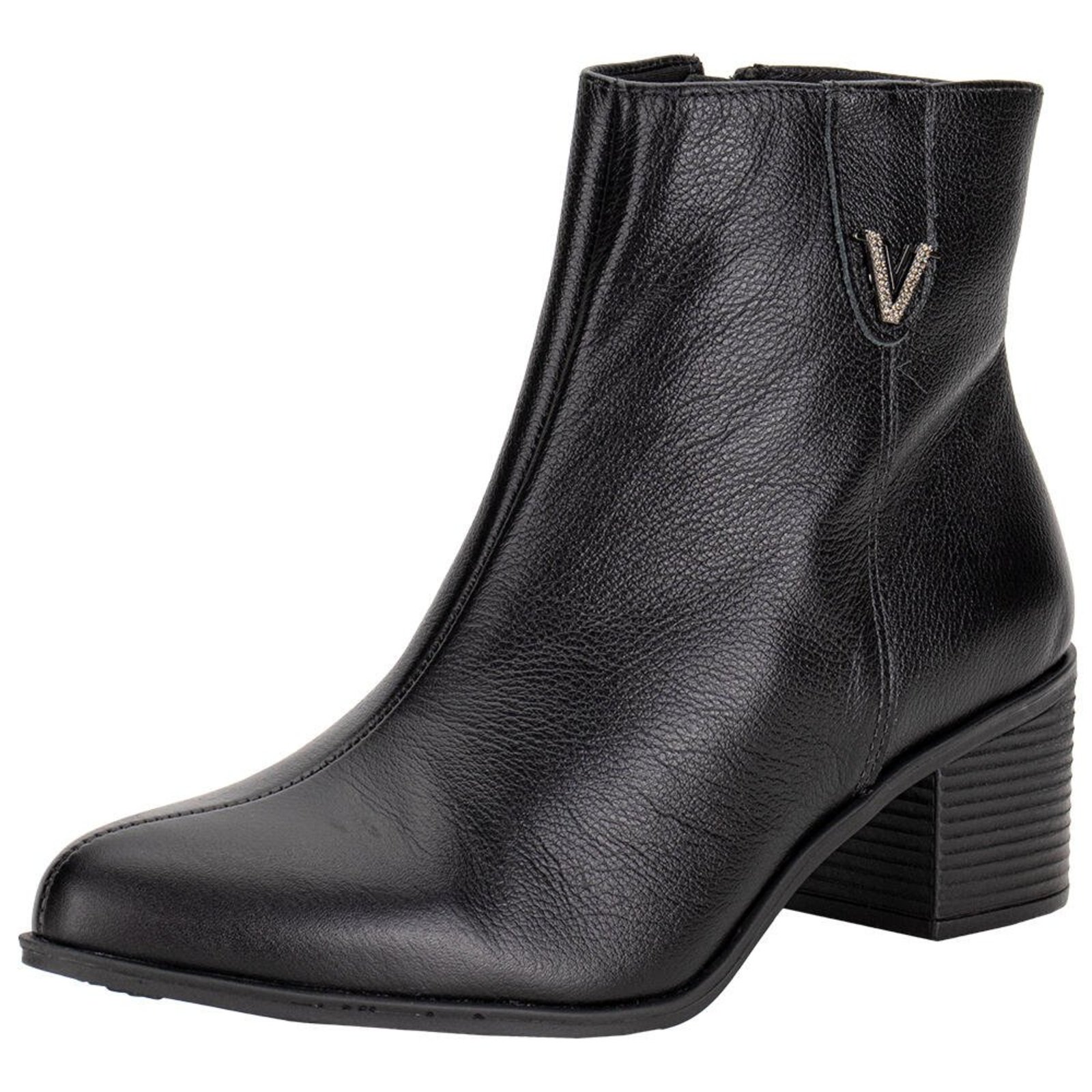 Bota Feminina Cano Baixo Via Marte 066014 5836614 Preto