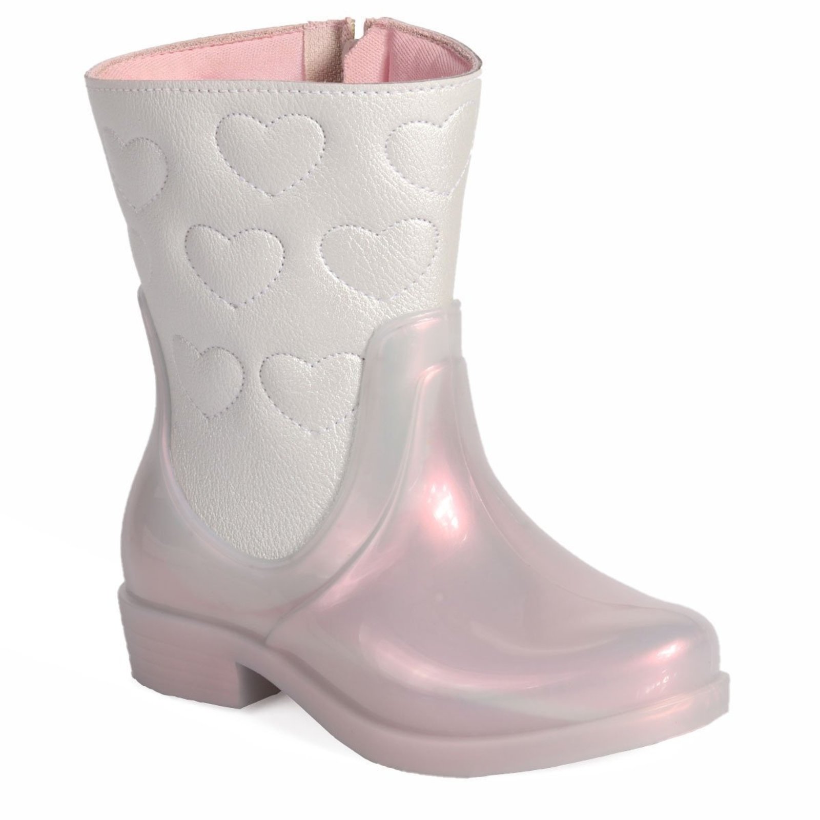 Infantil - Bota Feminina Bee Happy Lolita Mini - Branco Perolado