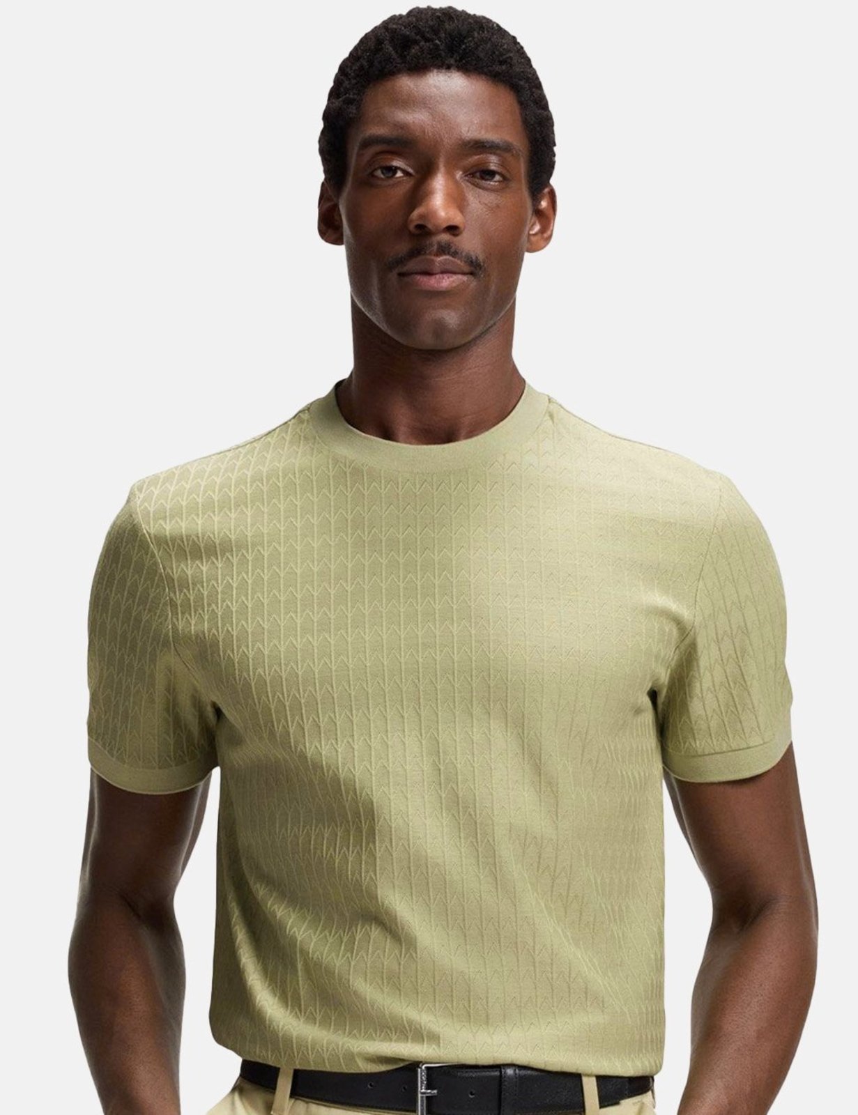 Camiseta Hugo Boss Masculina Regular H-Thompson 321 Verde Claro
