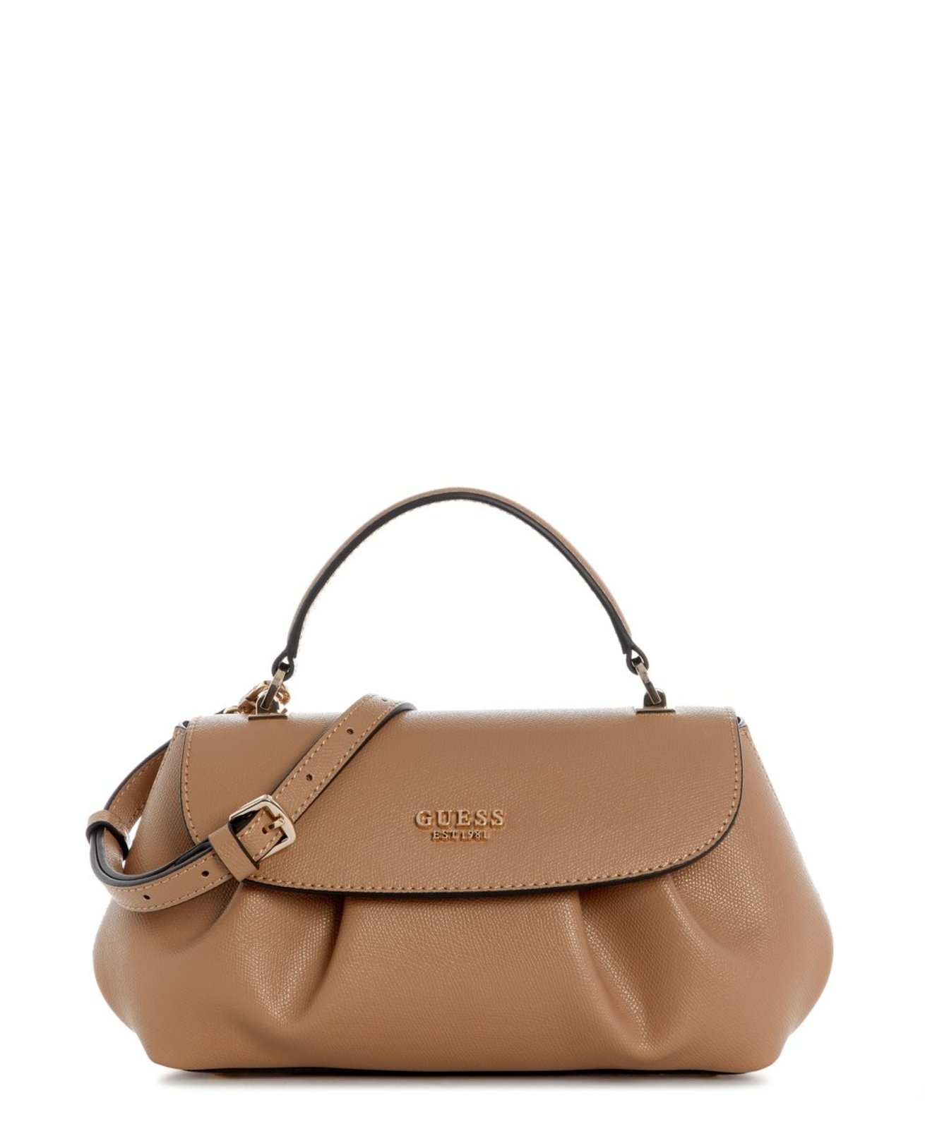 Bolsa Guess Amorette de Mão Flap Bege