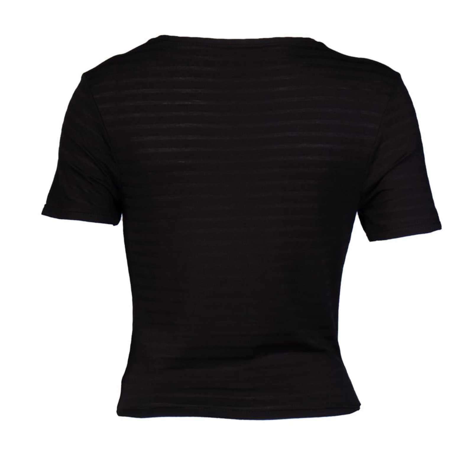 Vista 3 Blusa Feminina Cativa Listras com Transparência preto Cativa preto