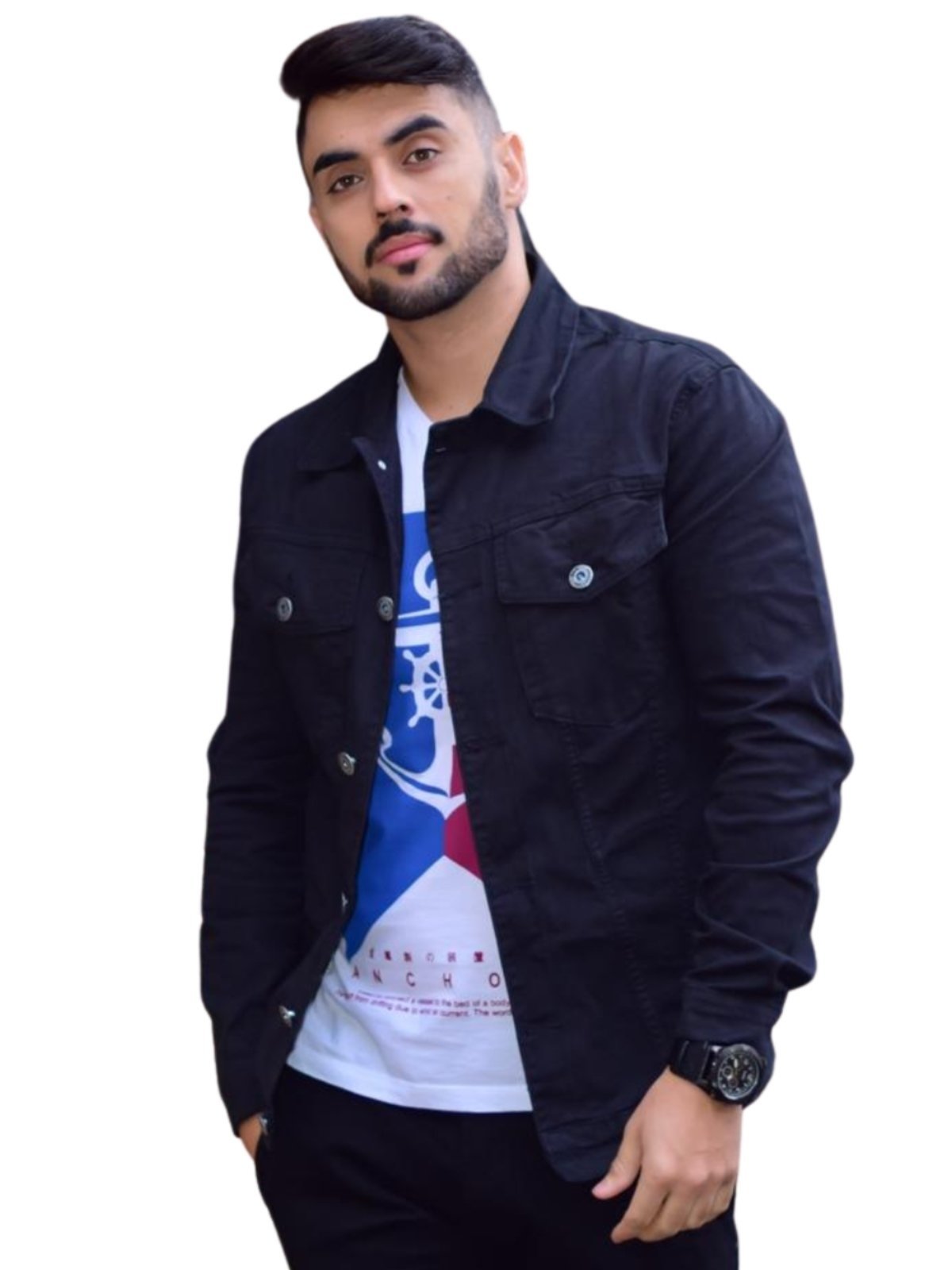 Jaqueta Masculina de Sarja Preto