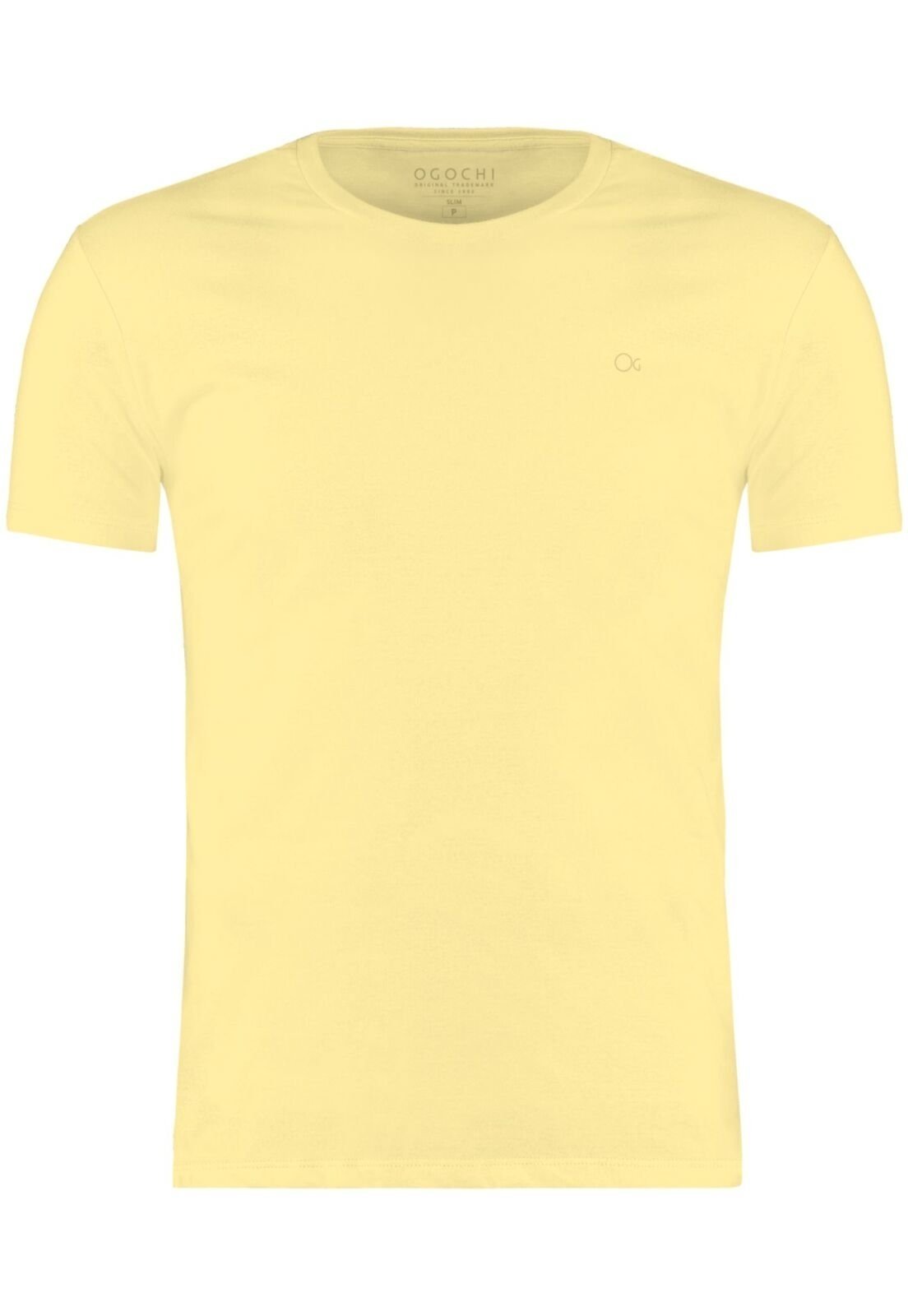 Camiseta Basica Ogochi Slim Fit Amarelo