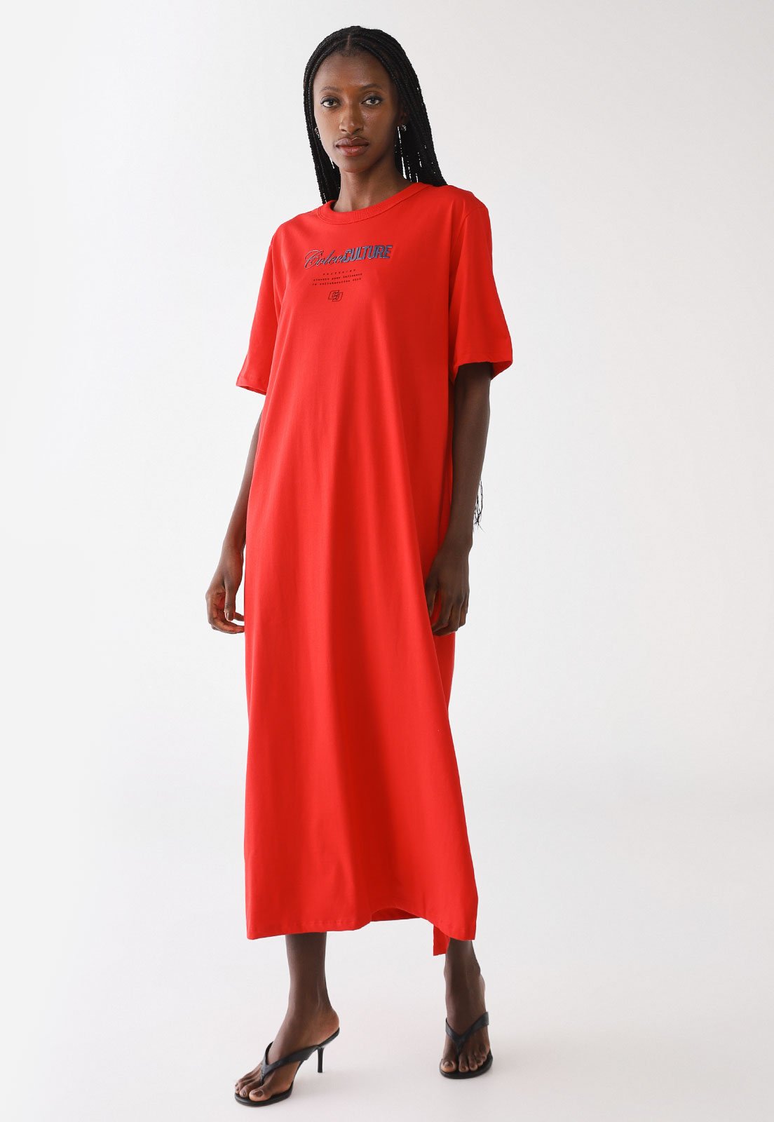 Vestido Feminino Colcci Estampa Lettering Vermelha
