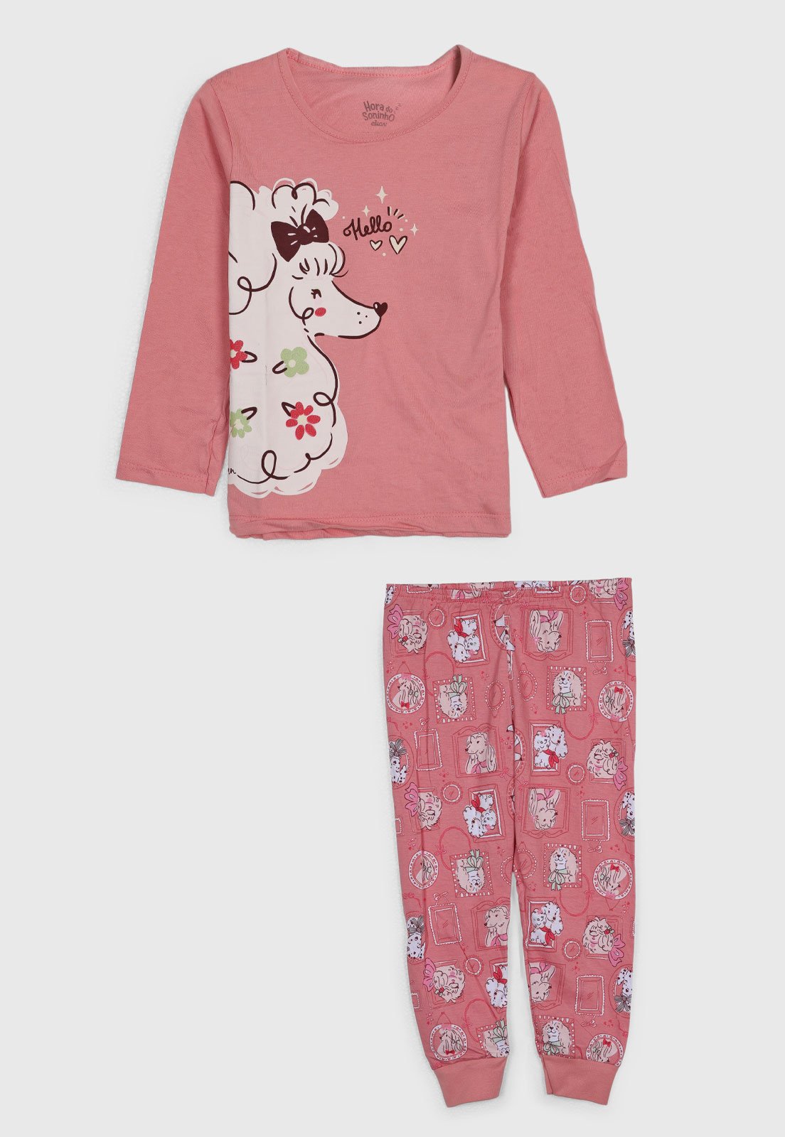 Pijama Elian Detalhe Brilha no Escuro Rosa