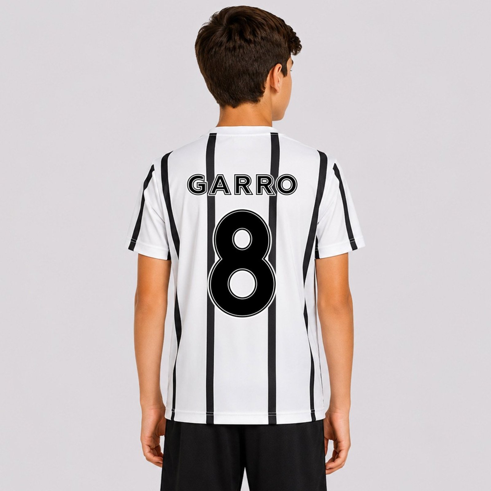 Camisa Corinthians Garro 8 Branca e Preta