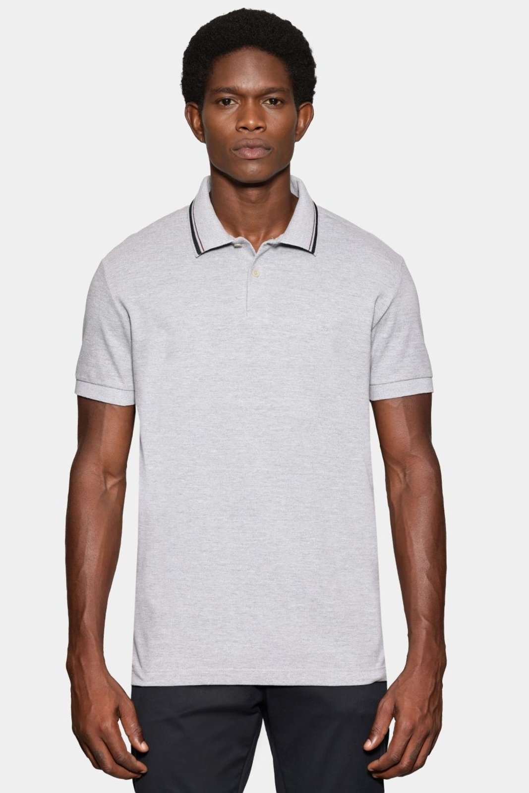 Polo Aramis Manga Curta Piquet Gola Navy