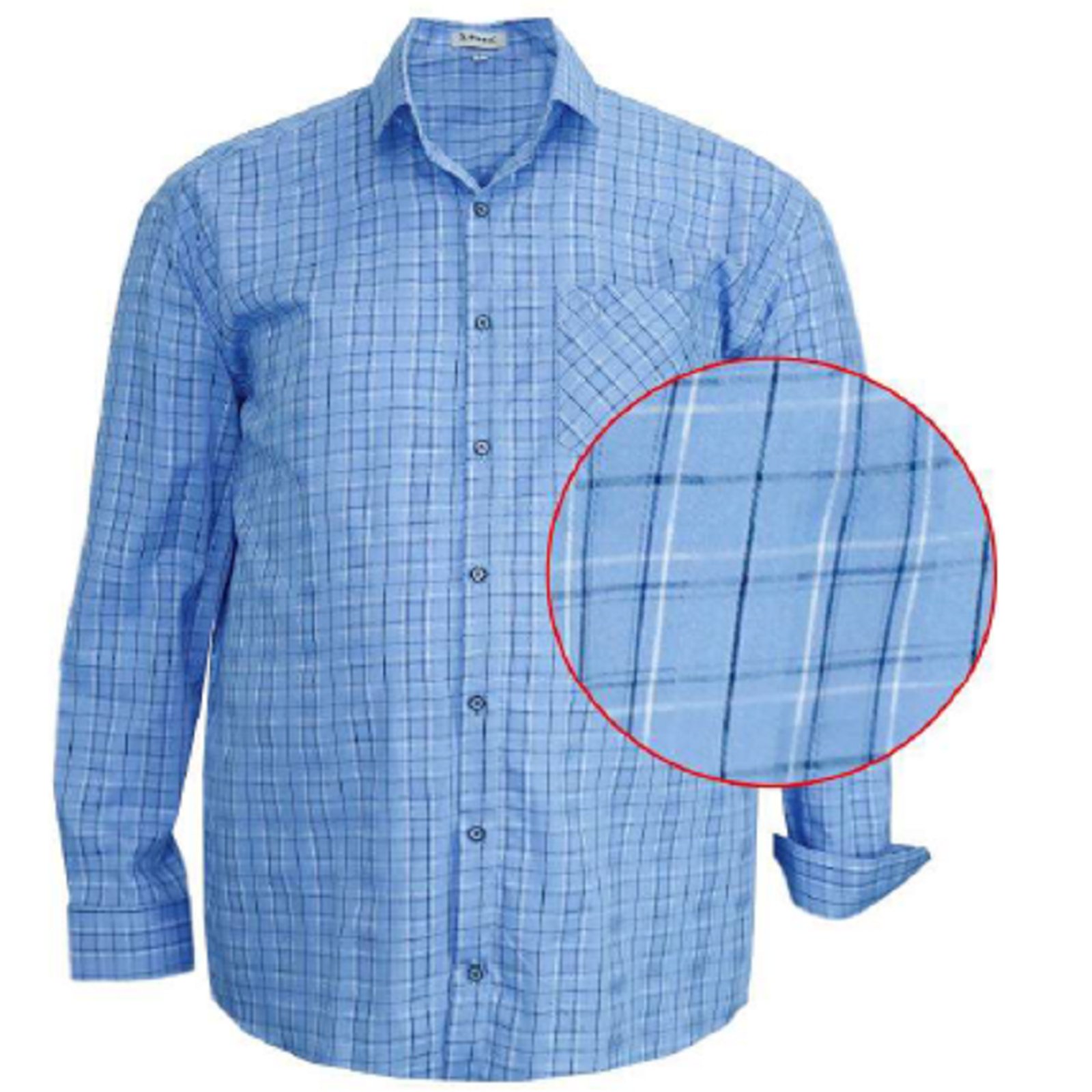 Camisa Adulto Xadrez Slim Original Amil Exclusivo Cinza