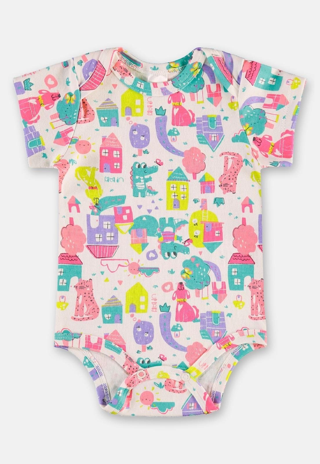 Infantil - Body Menina em Suedine Up Baby Off-White