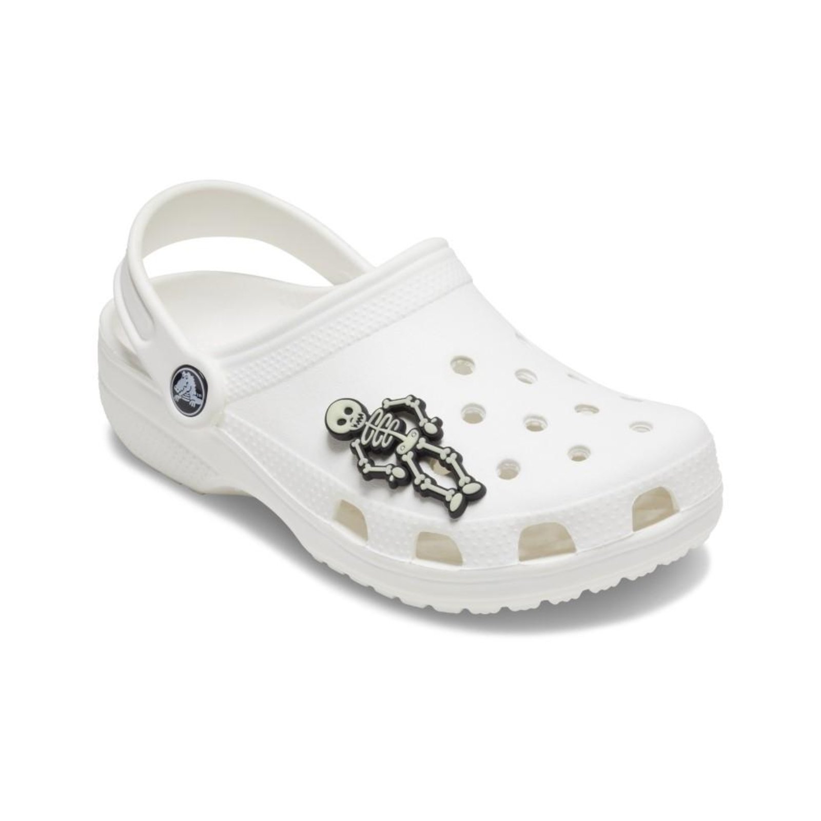 Vista 3 Infantil - Jibbitz™ Esqueleto Brilha no Escuro Crocs branco