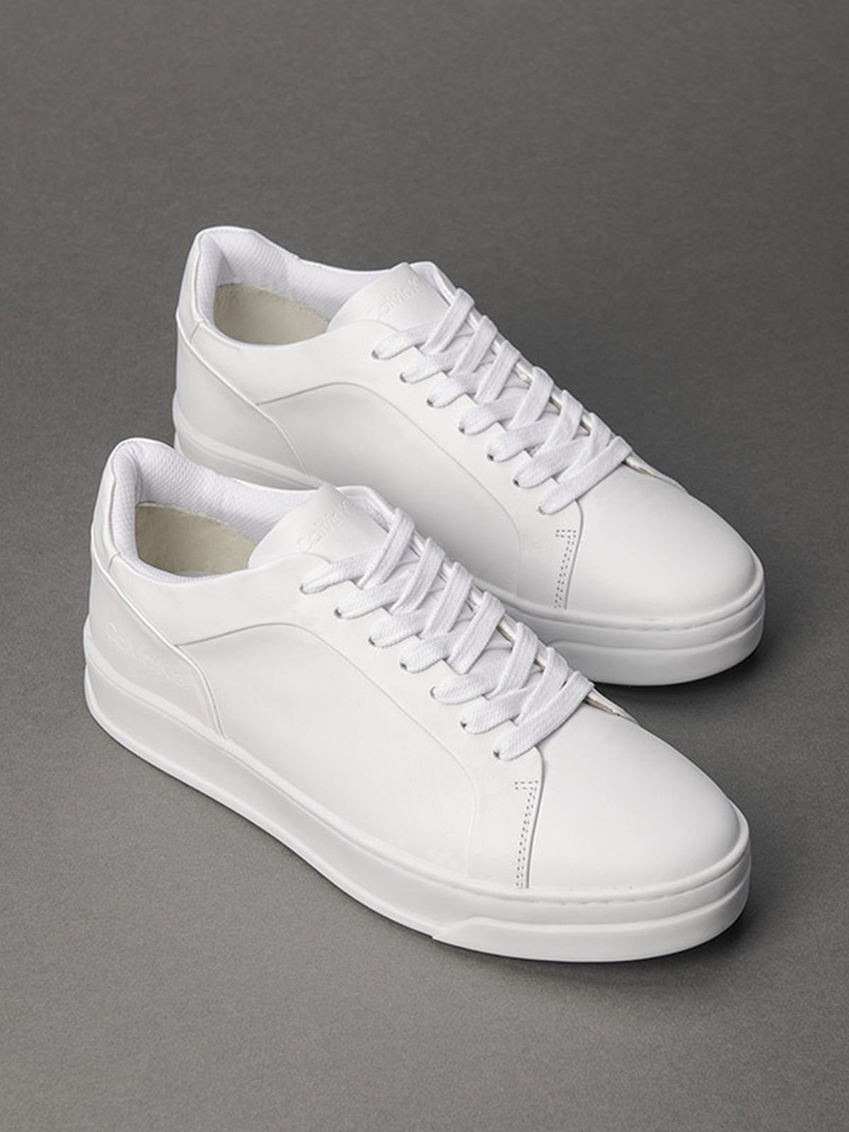Tênis Couro Calvin Klein - Branco CKS Premium Label