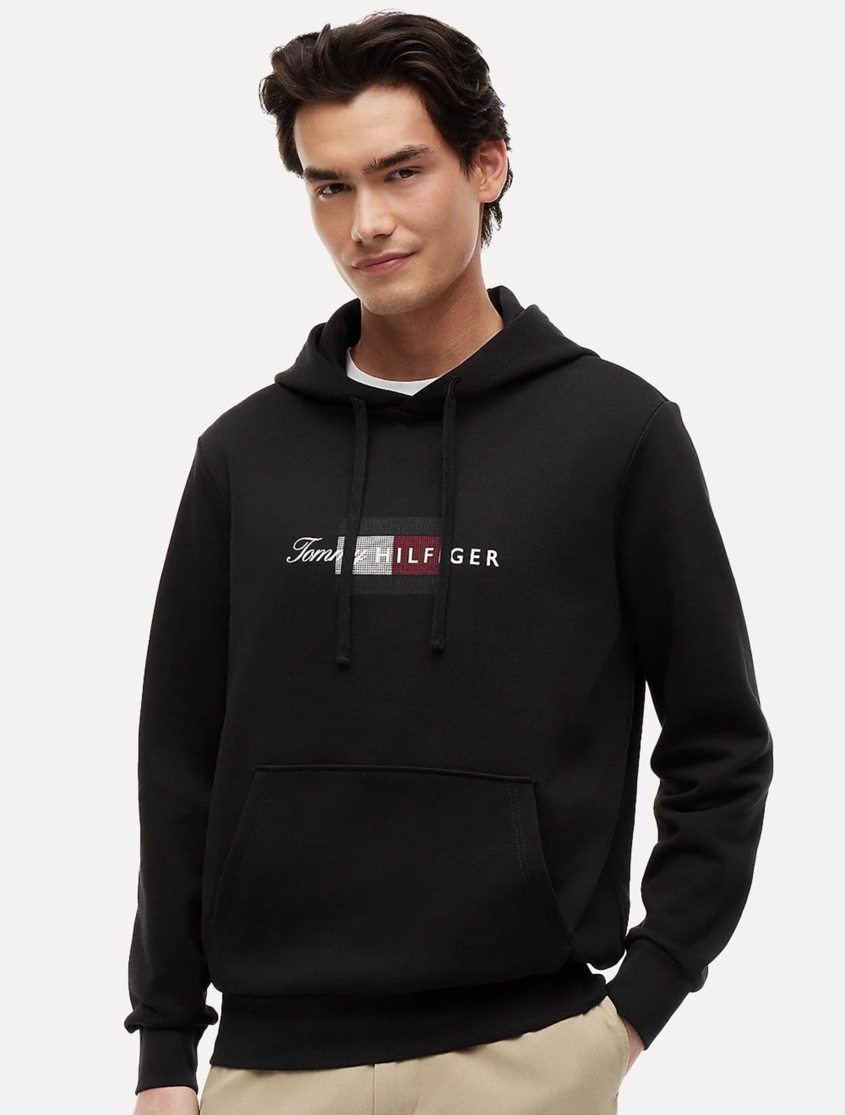 Moletom Tommy Hilfiger Masculino Brand Love Hoodie Preto
