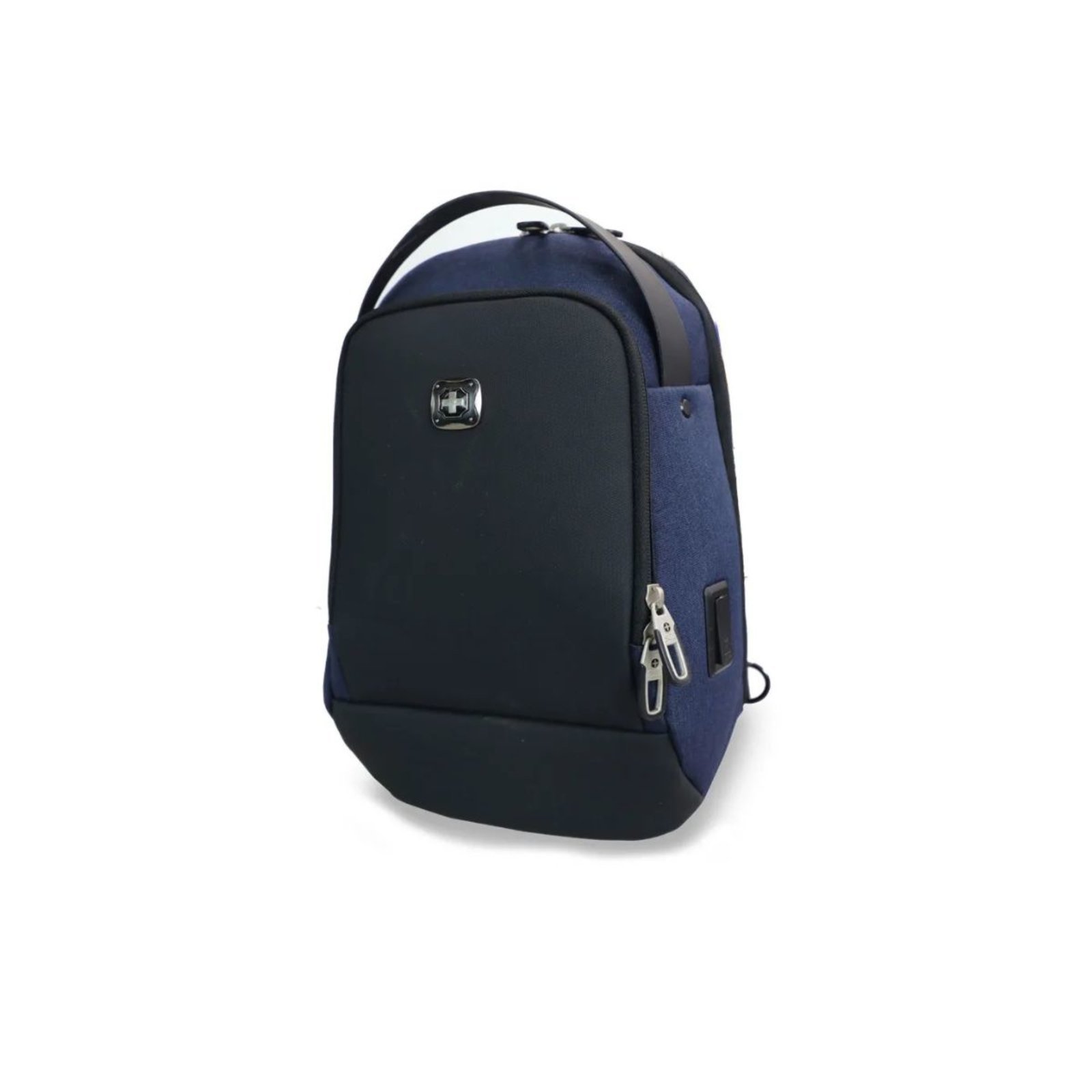 Vista 2 Bolsa Transversal Antifurto Mochila Cross Crocker azul