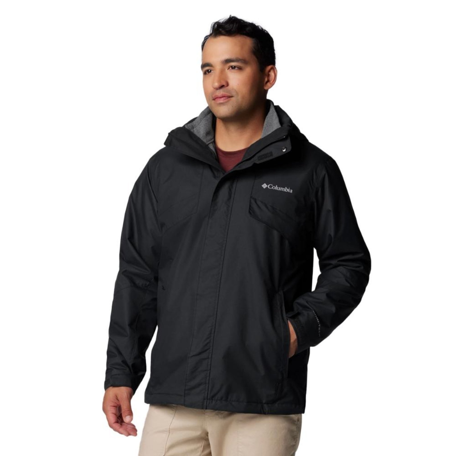Jaqueta Columbia Masculina Bugaboo III Fleece Interchange Neve Preto