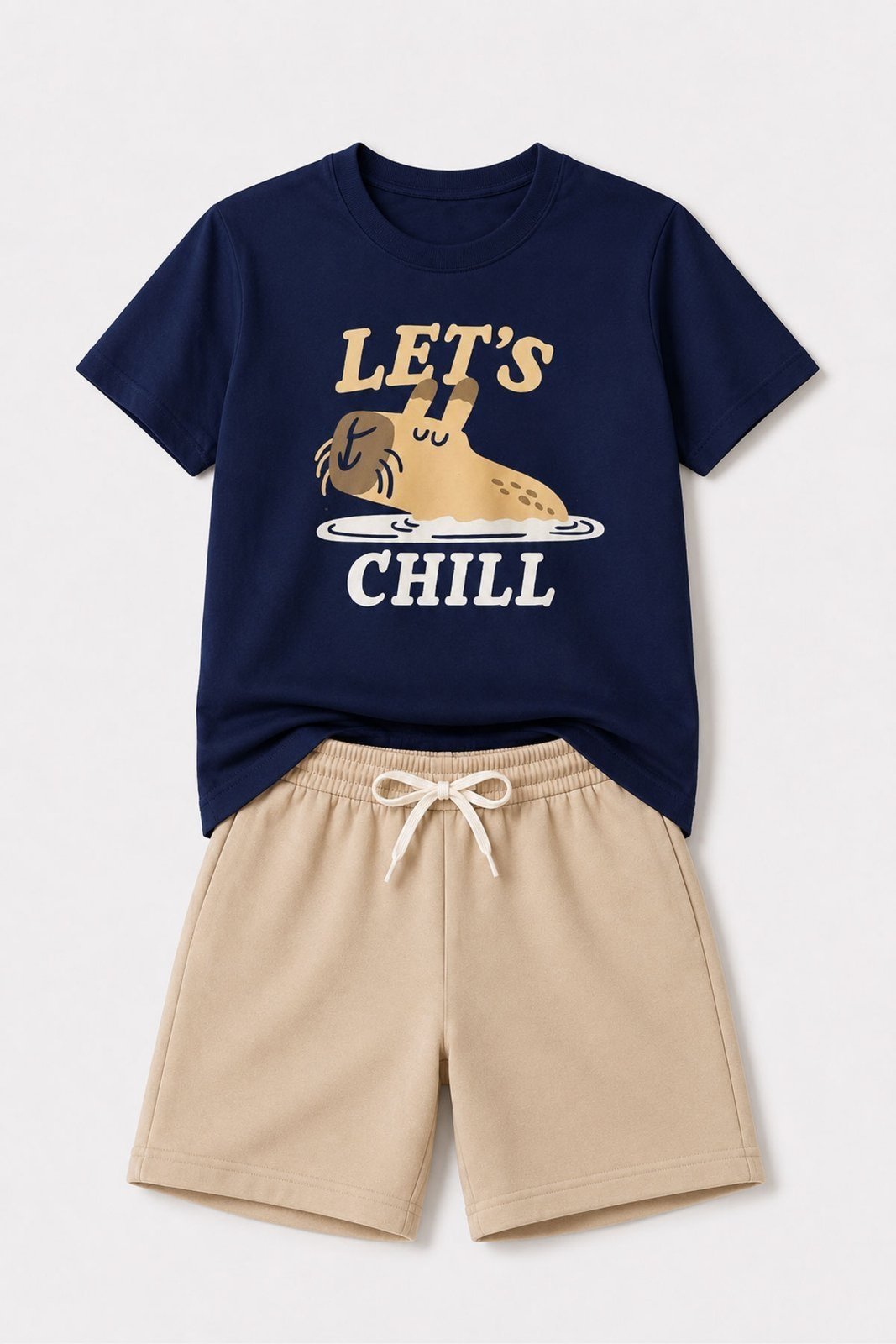 Infantil - Conjunto Masculina Algodão Lets Chill Marinho - Babei no Look