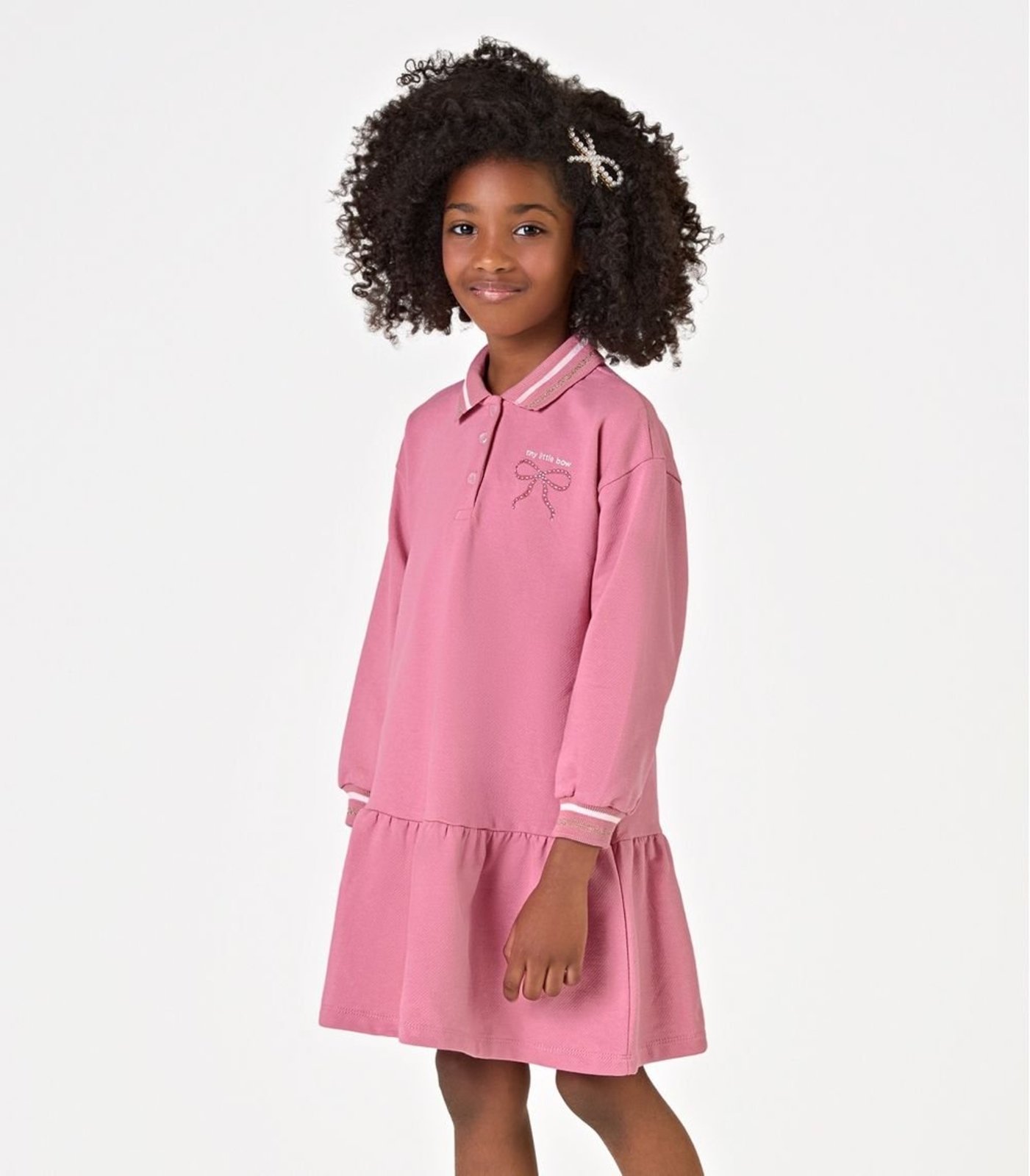 Infantil - Vestido Manga Longa Trick Nick Rosa