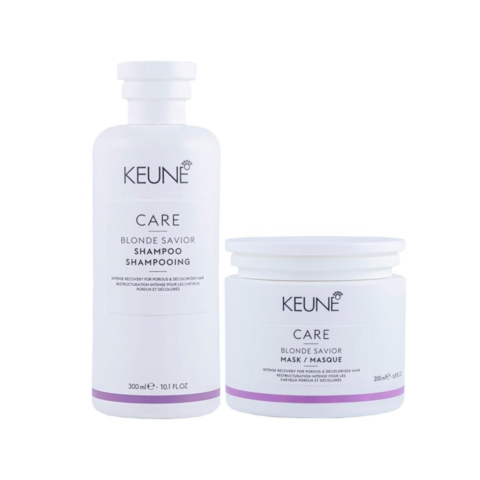 Kit Keune Blonde Savior: Shampoo + Máscara Reparação 200ml