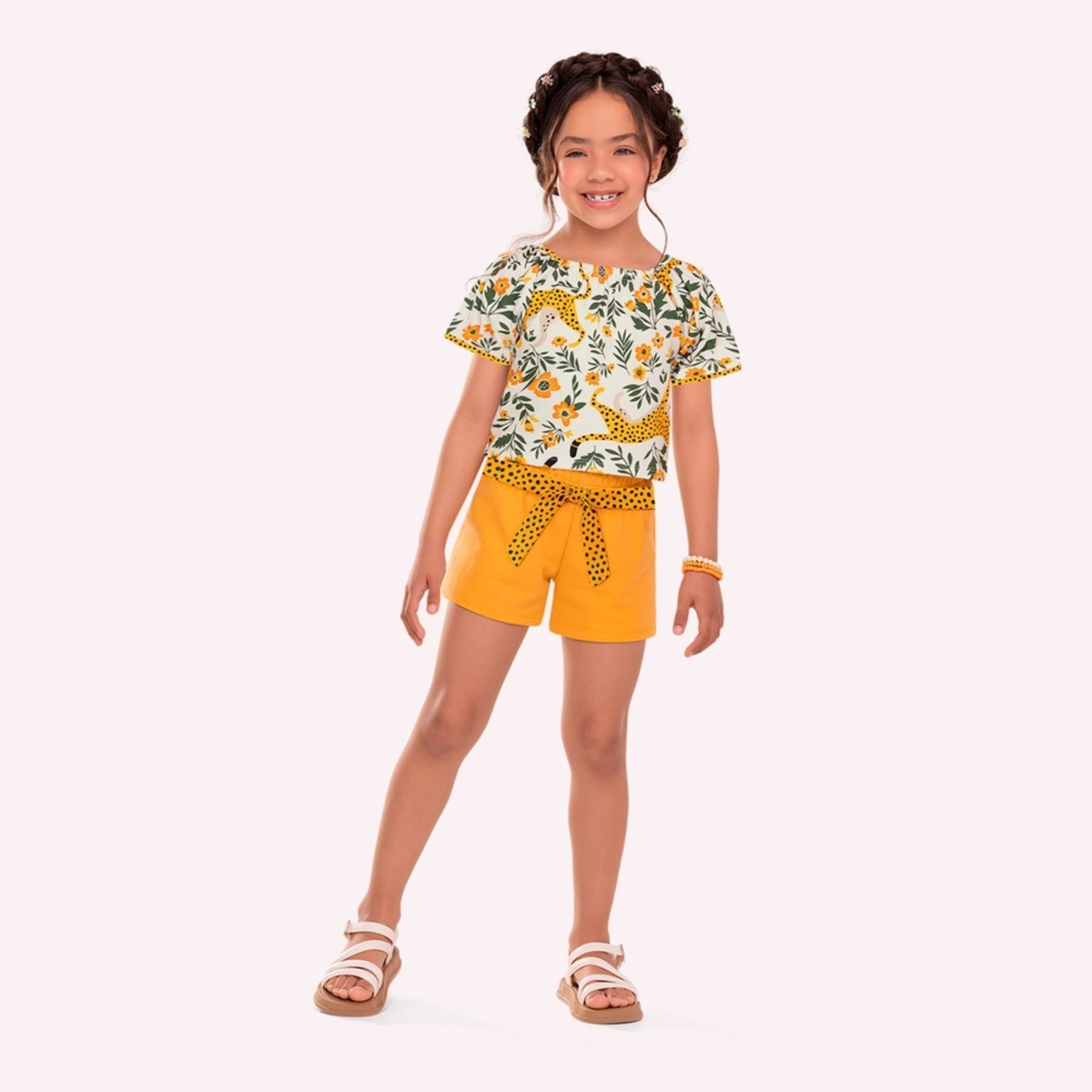 Infantil - Conjunto Menina Estampa Nanai
