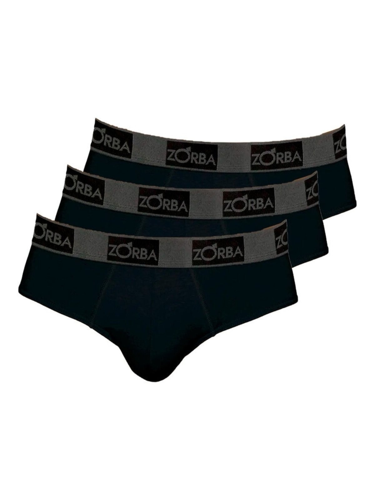 Kit com 3 Cuecas Slip Zorba 716 Preto