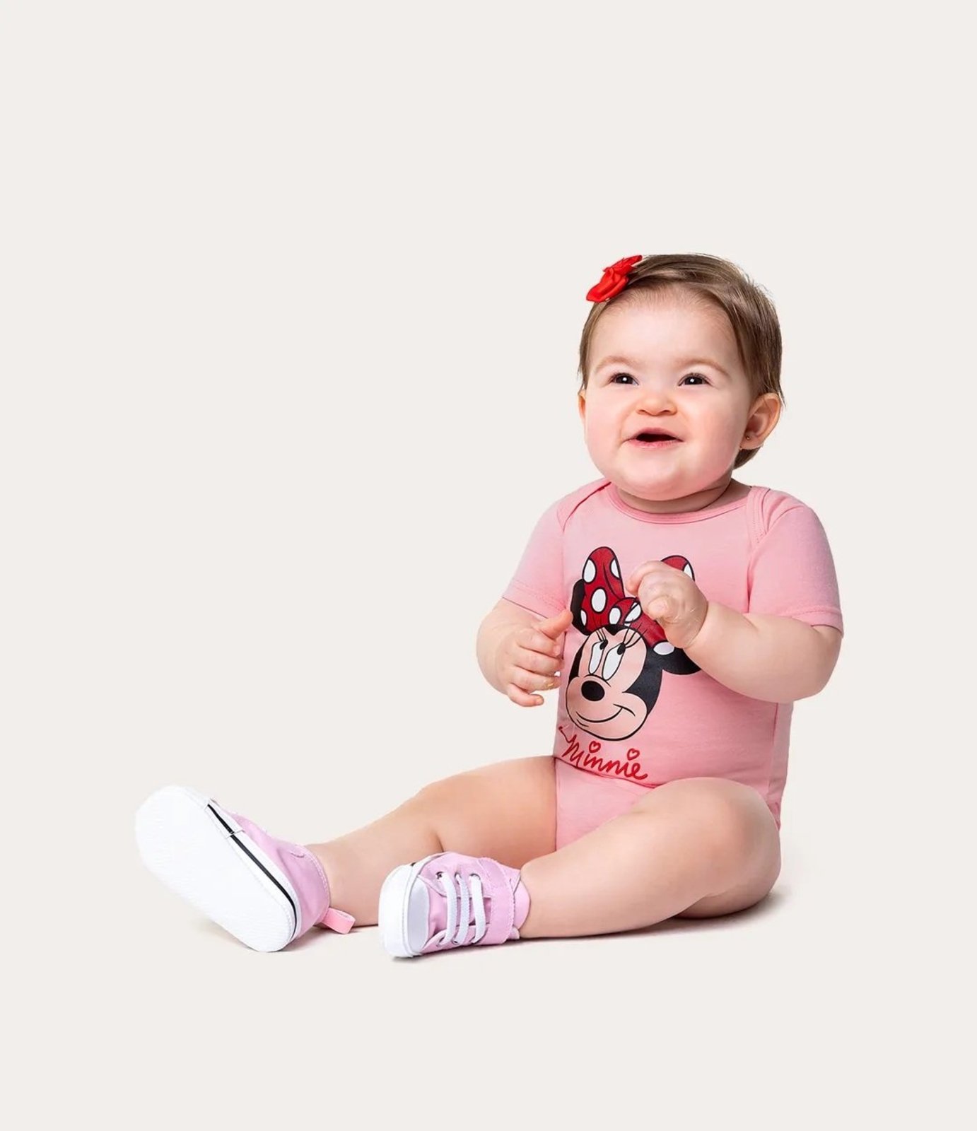 Infantil - Body Minnie Mickey Disney® Em Algodão Malwee