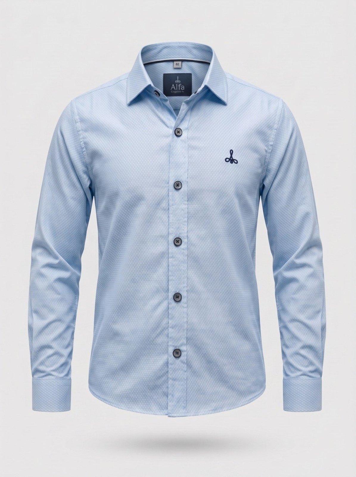 Infantil - Camisa Social Alfa Algodão/Poliéster Manga Longa Luxo