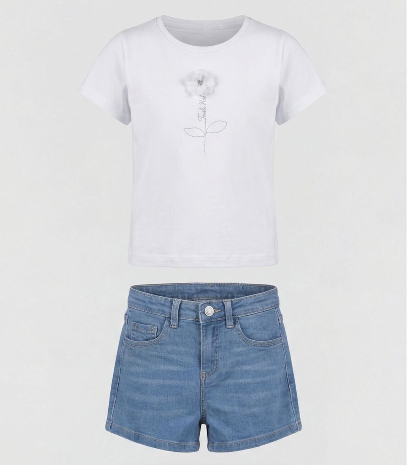 Infantil – Conjunto Blusa com Shorts Trick Nick Branco