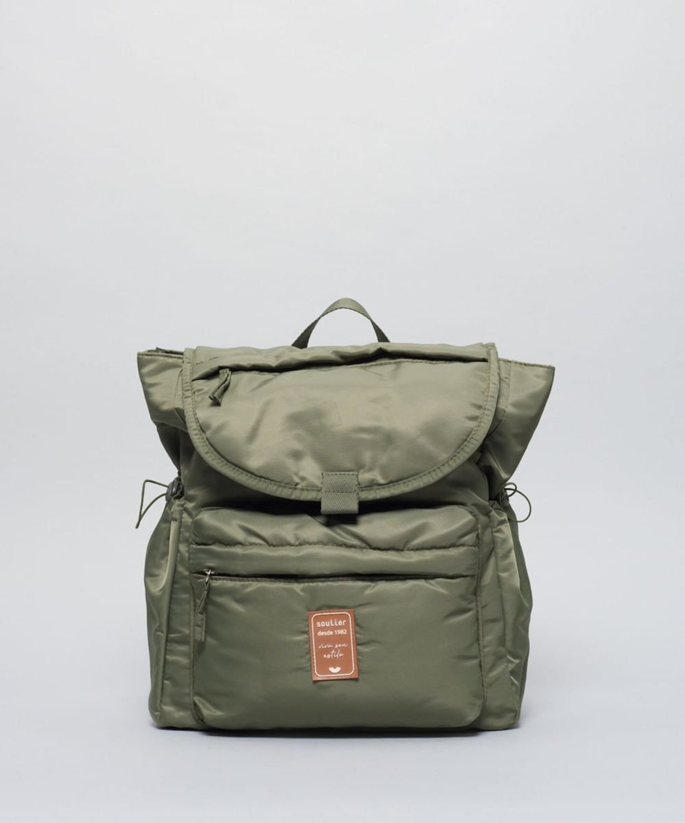 Mochila Nylon Compartimentos - Oliva u - oliva