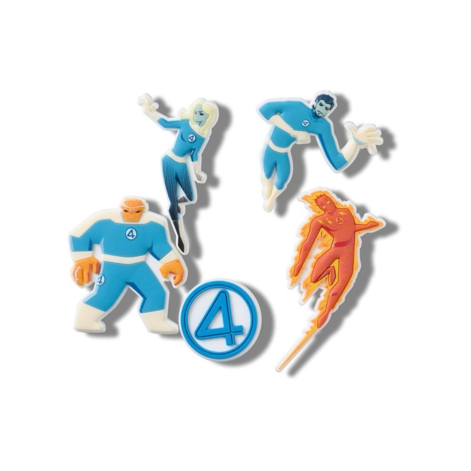 Vista 2 Infantil - Jibbitz™ Marvel Quarteto Fantástico Pack com 5 Peças Crocs branco